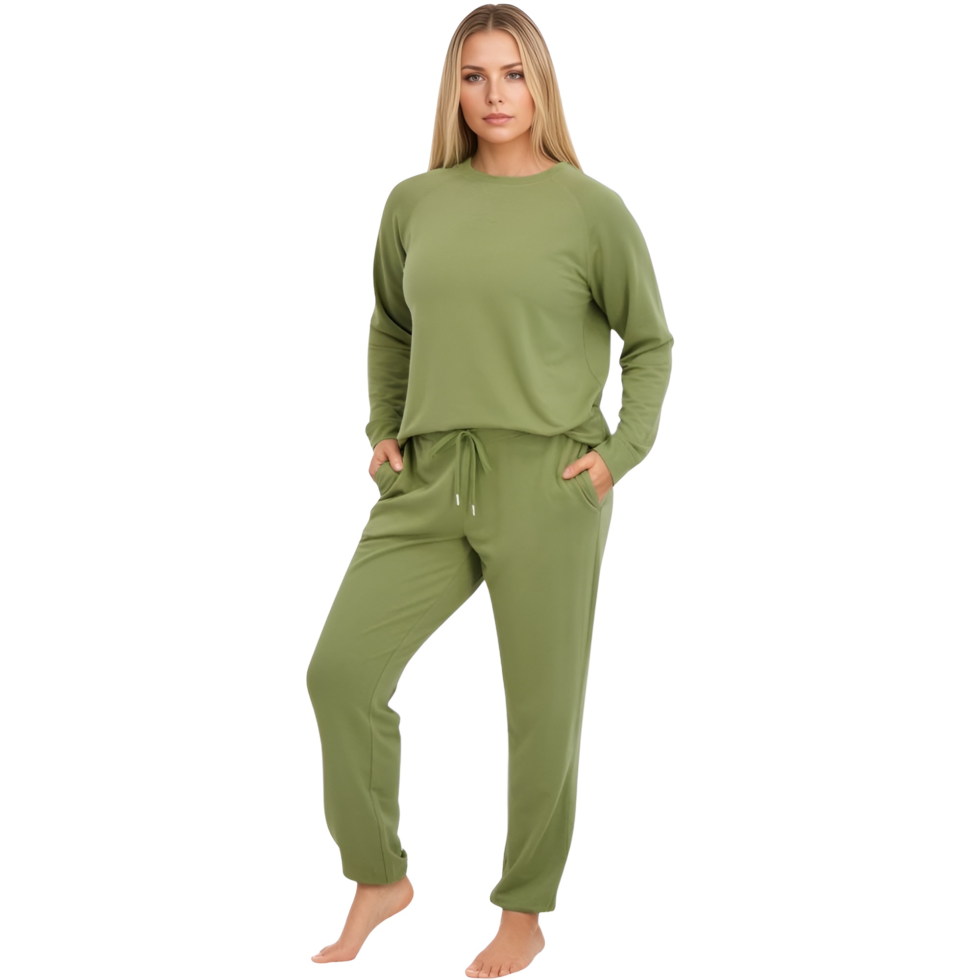 Two Piece Jogger Lounge Sweatsuit Set For Women