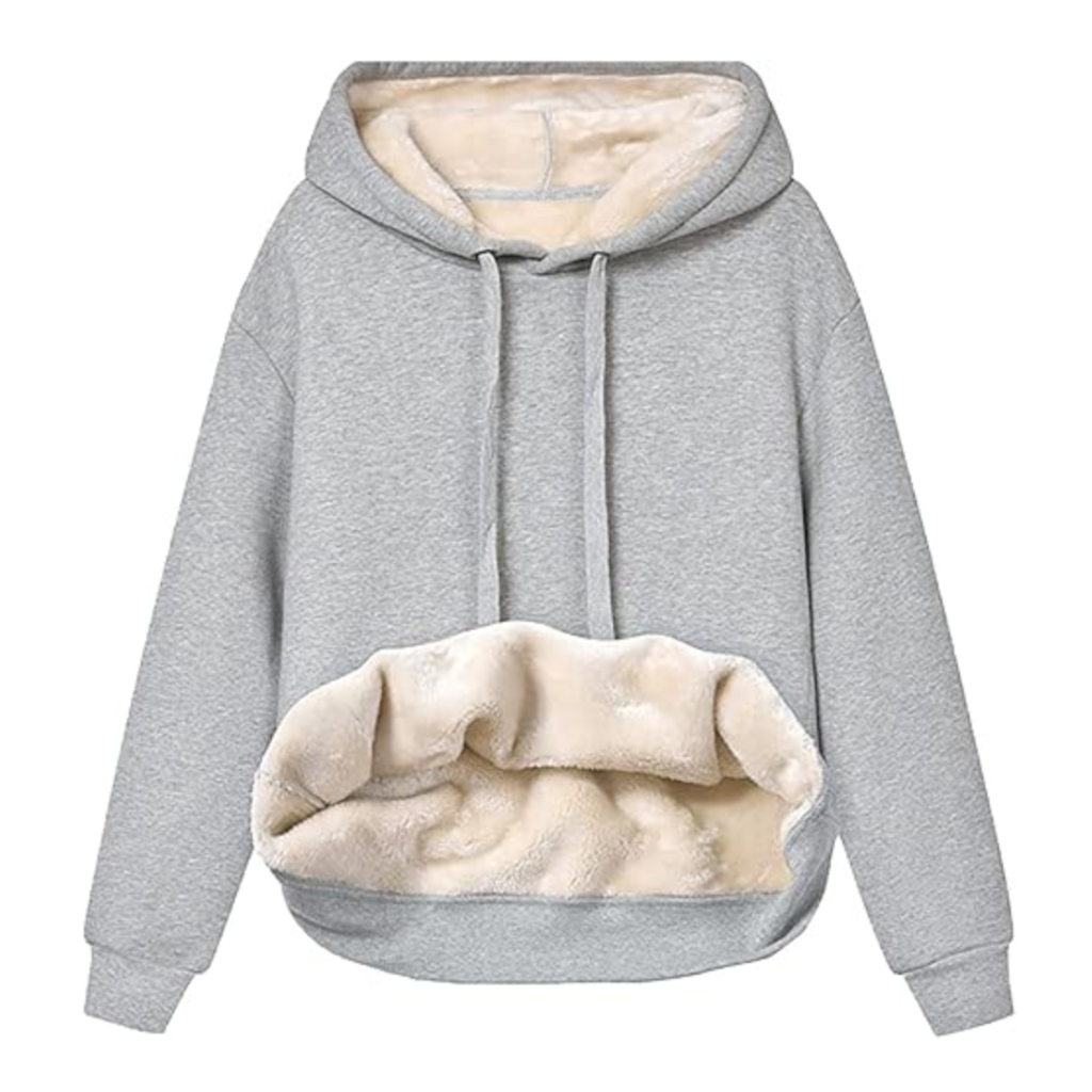 Warm Fleece Lined Hoodie For Women