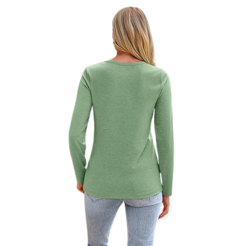 Women’s Plus Size Long Sleeve Crewneck Casual Basic Fall Spring Top