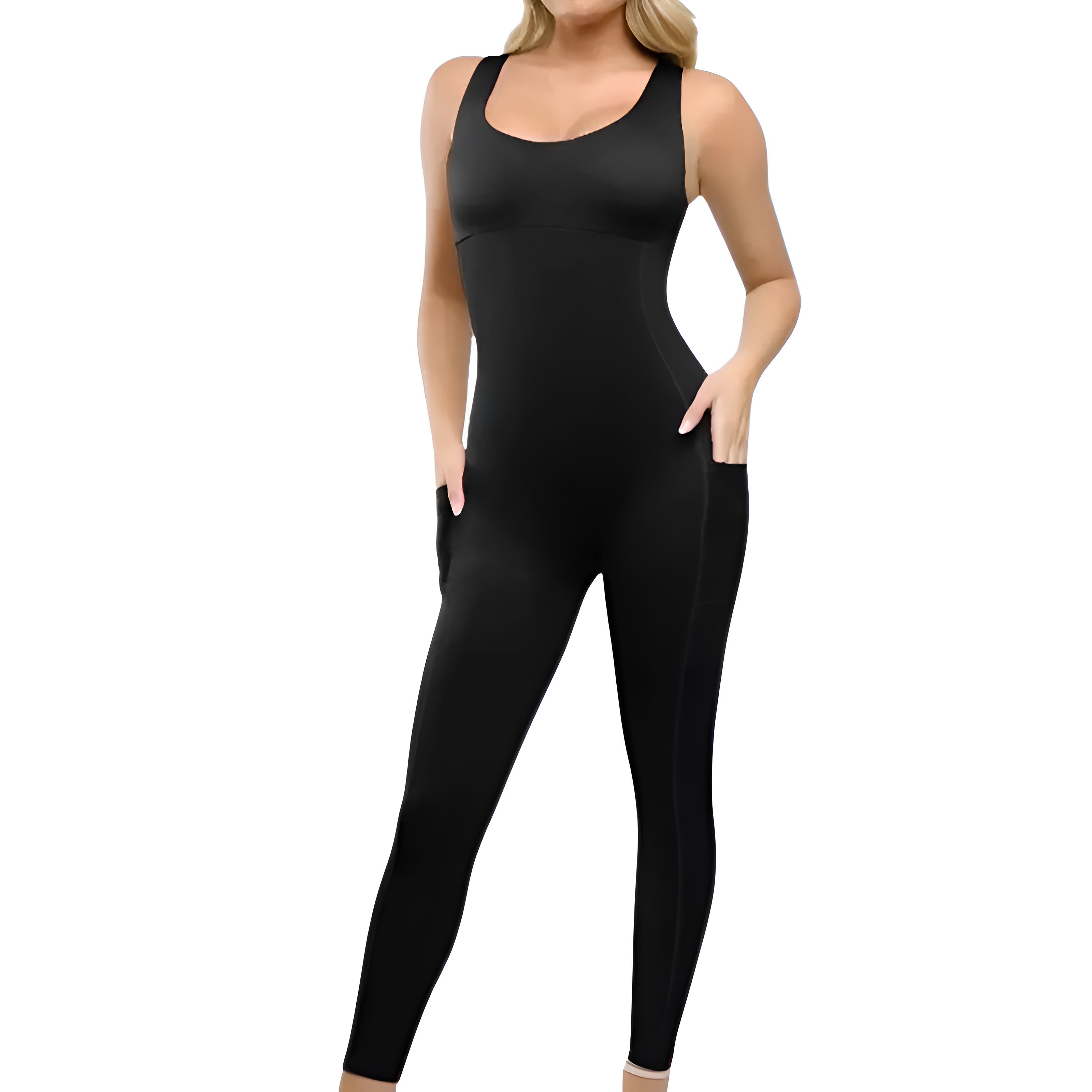 One Piece Shapewear Jumpsuit With Built In Mesh Support For Women