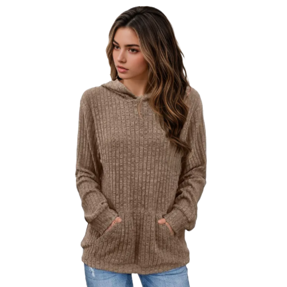 Hoodie With Long Sleeves And Kangaroo Pocket