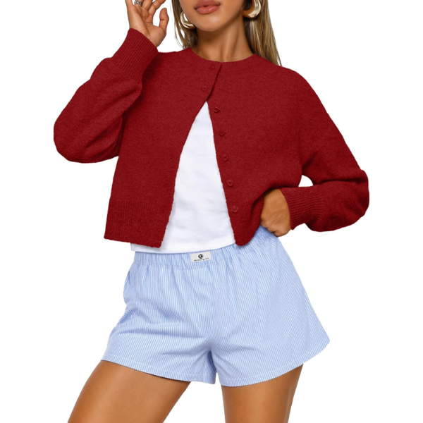 Cropped Cardigan Sweaters for Women Lightweight Y2k Fall Outfits Spring Fashion Clothes 2026