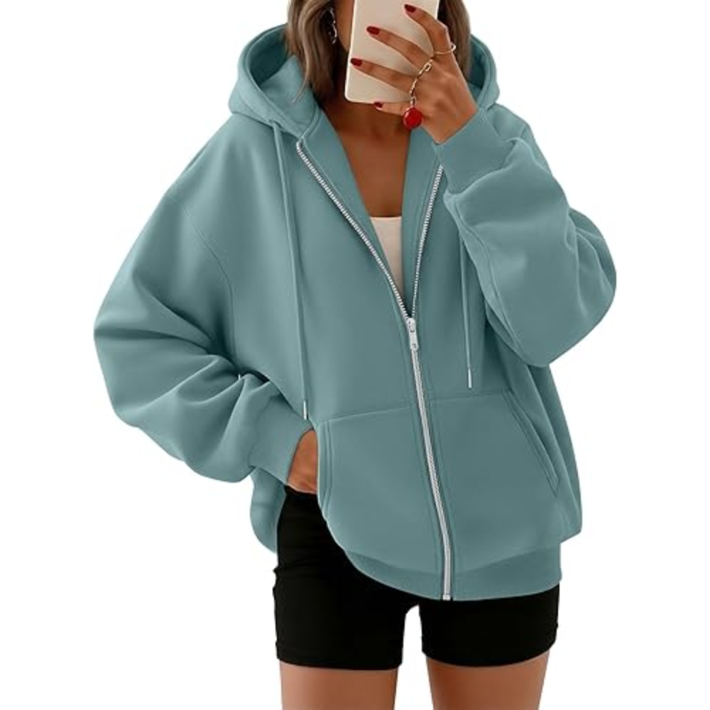 Womens Zip Up Hoodies 2026 Oversized Sweatshirt