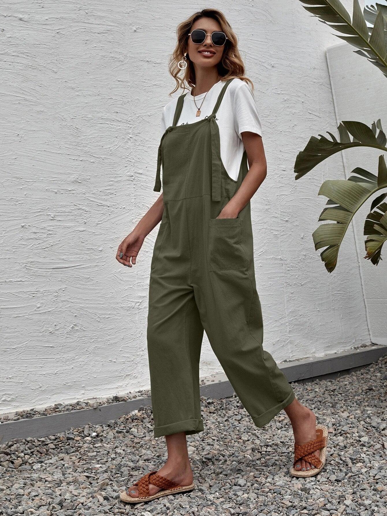 Dual Pocket Suspender Jumpsuit-Comfy Jumpsuits