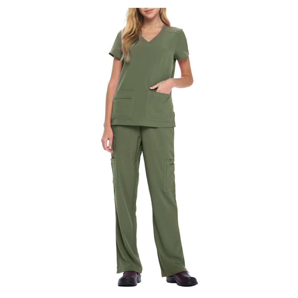 Top And Cargo Pant Scrub Set