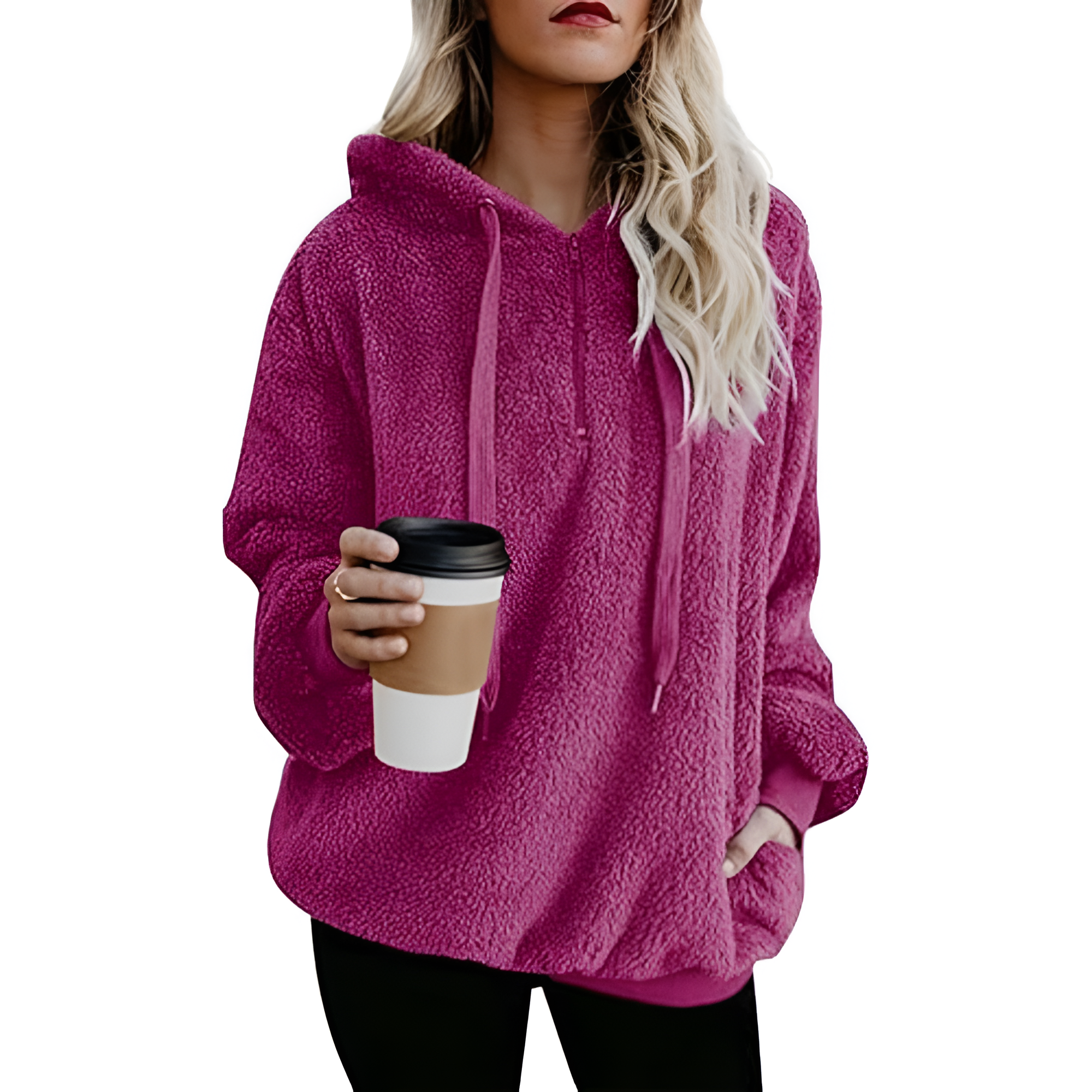 Oversized Long Sleeve Pullover Hoodies With Pocket For Women