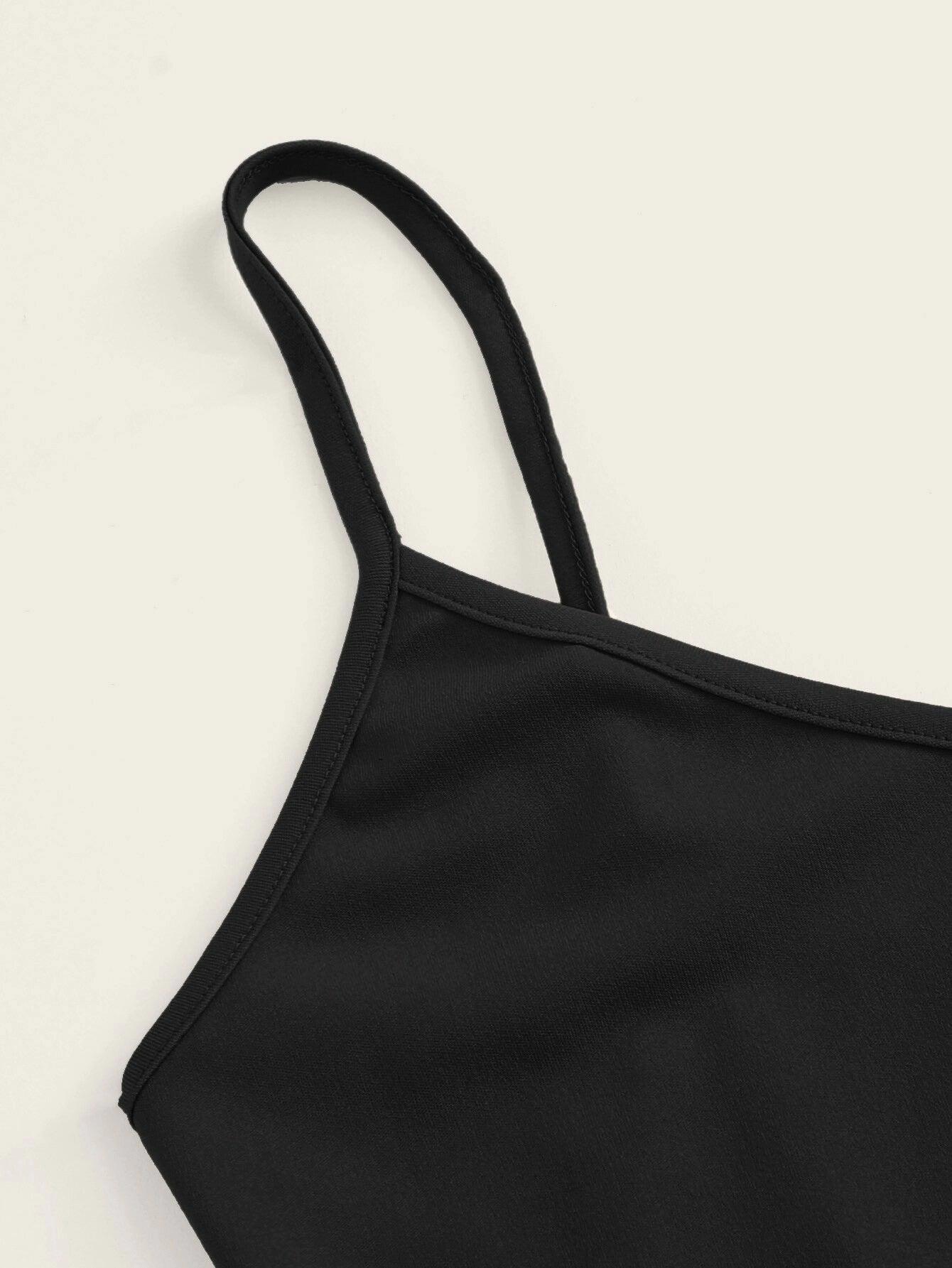 Solid Cheeky Cami Bodysuit-Comfy Jumpsuits