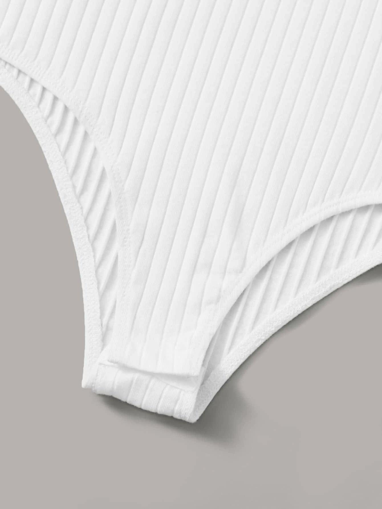 Button Front Lace Trim Short Sleeve Bodysuit-Comfy Jumpsuits