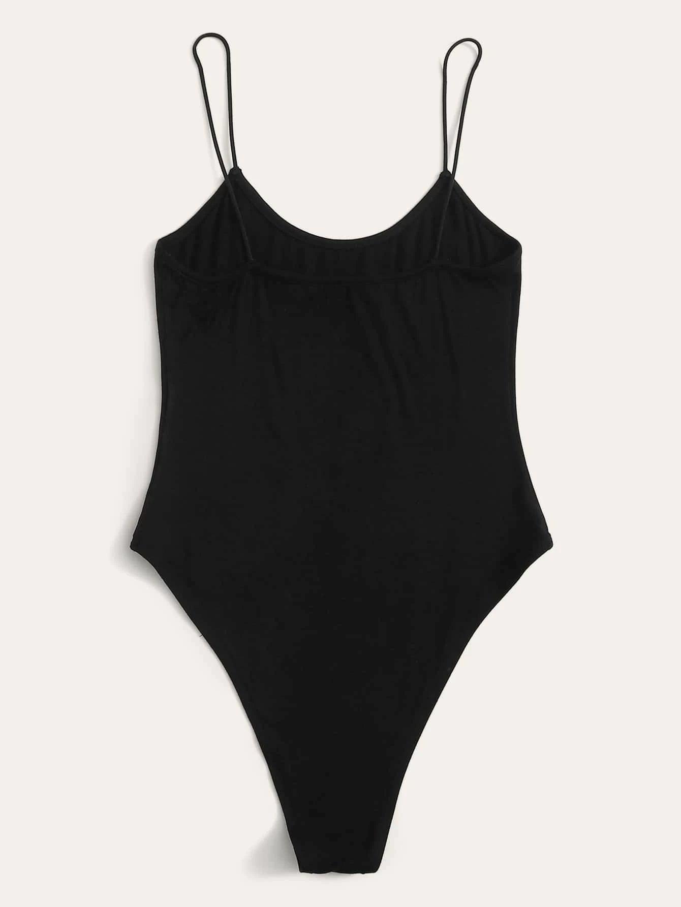 Paris Graphic Cami Bodysuit-Comfy Jumpsuits