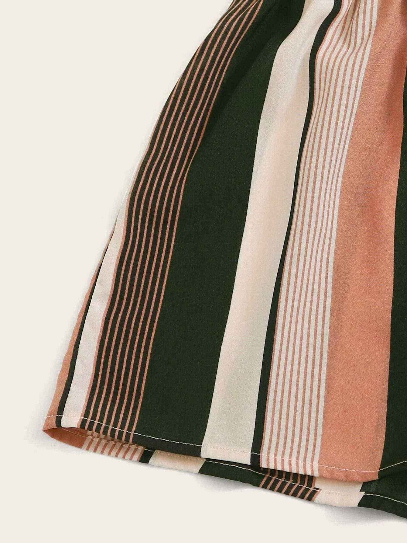 Colorful Striped Romper-Comfy Jumpsuits