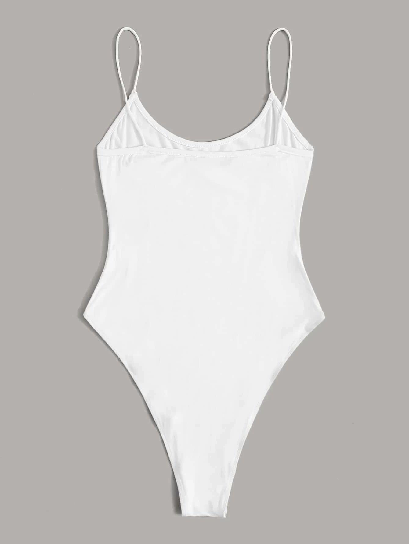 Paris Graphic Cami Bodysuit-Comfy Jumpsuits