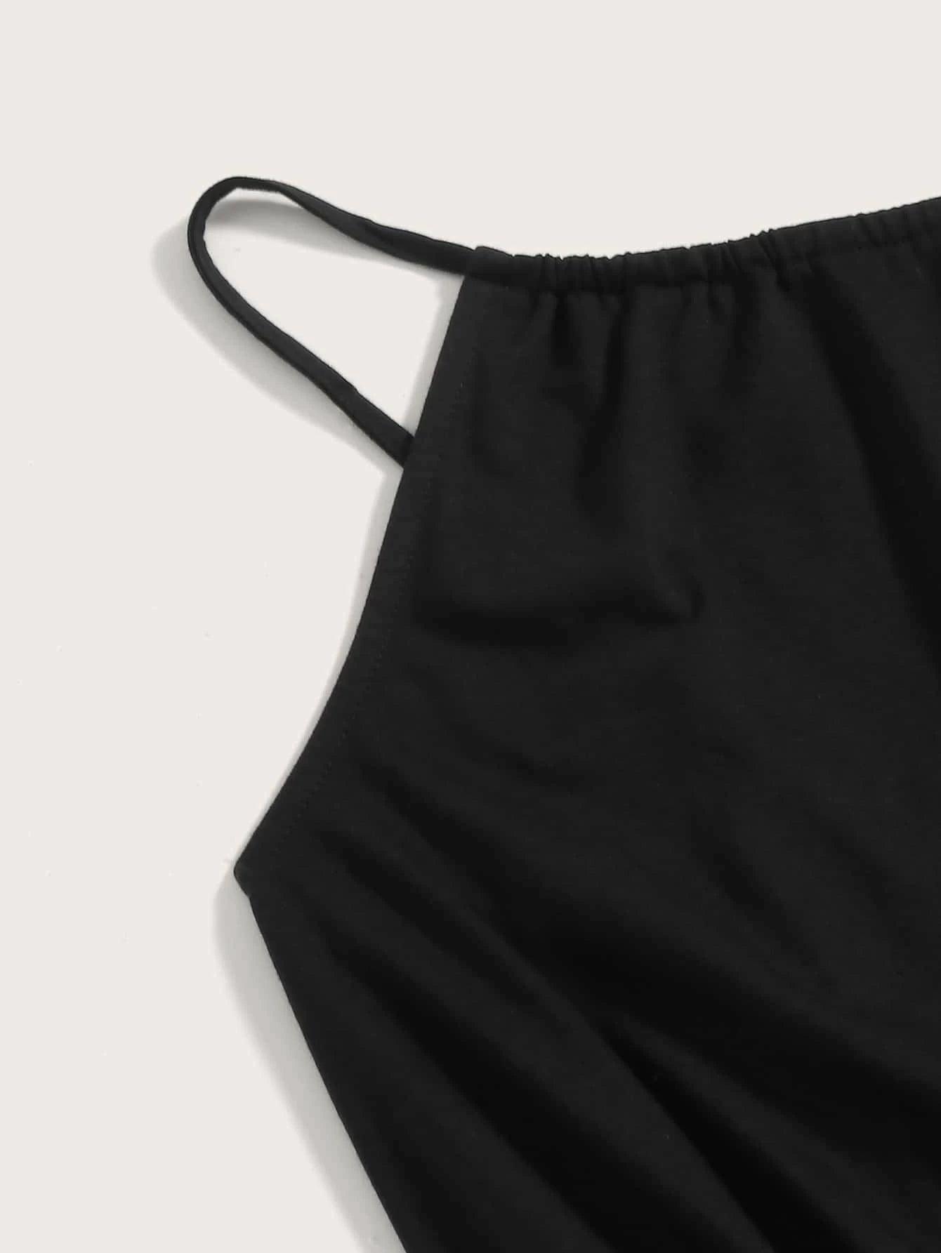 Solid Colored Halter Romper-Comfy Jumpsuits