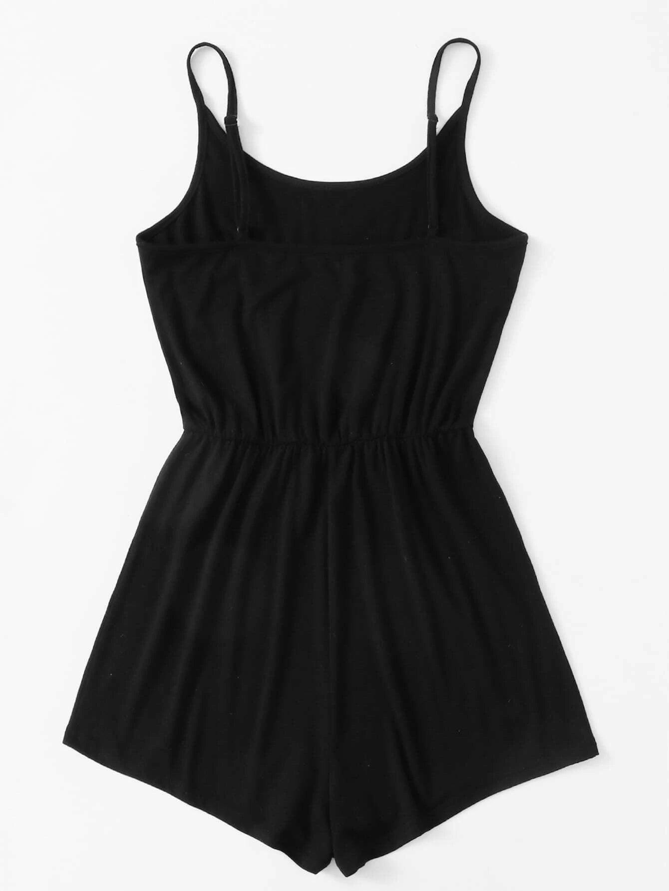 Solid Colored Slip Romper-Comfy Jumpsuits