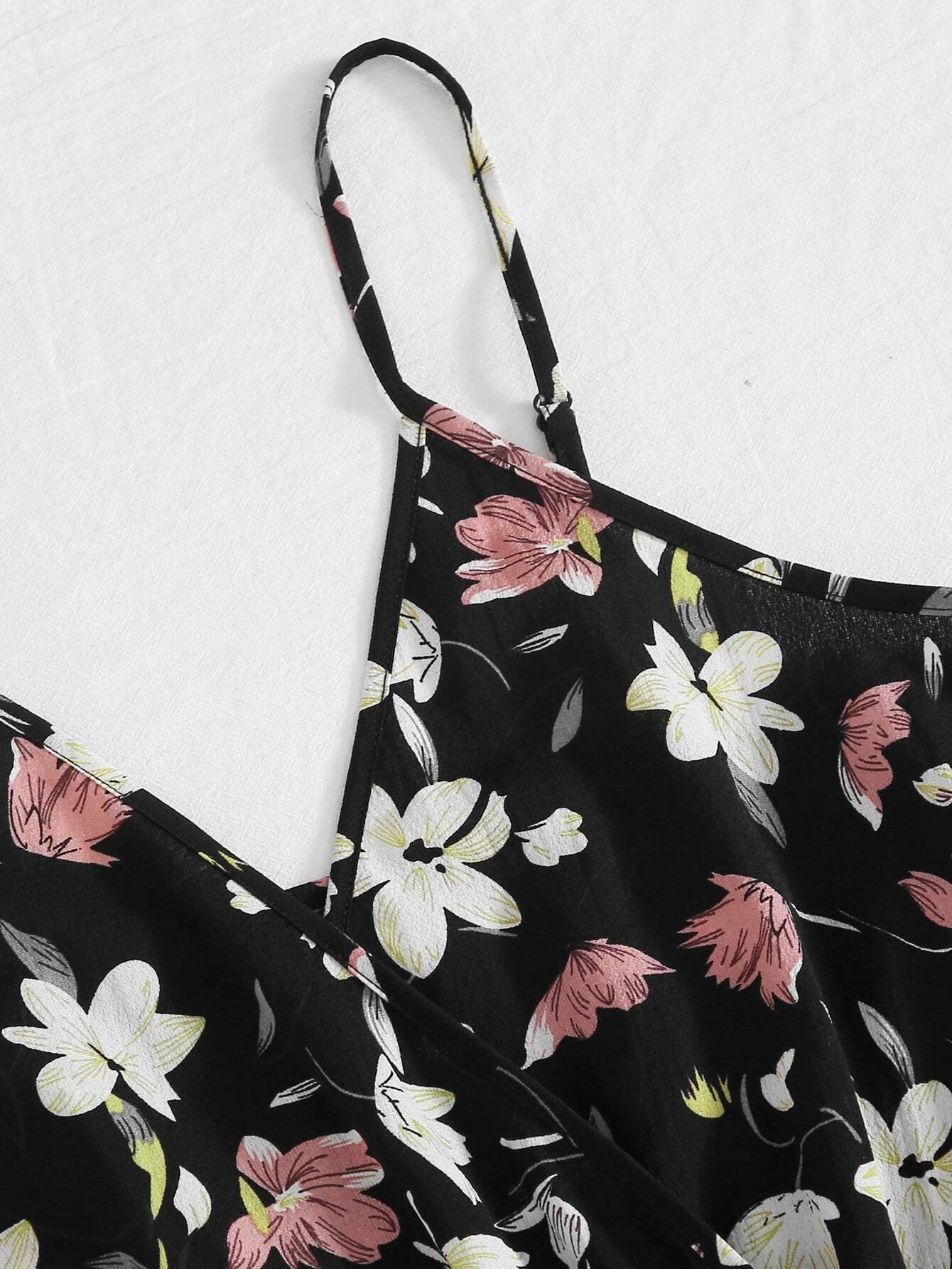 Floral Print Cami Romper-Comfy Jumpsuits