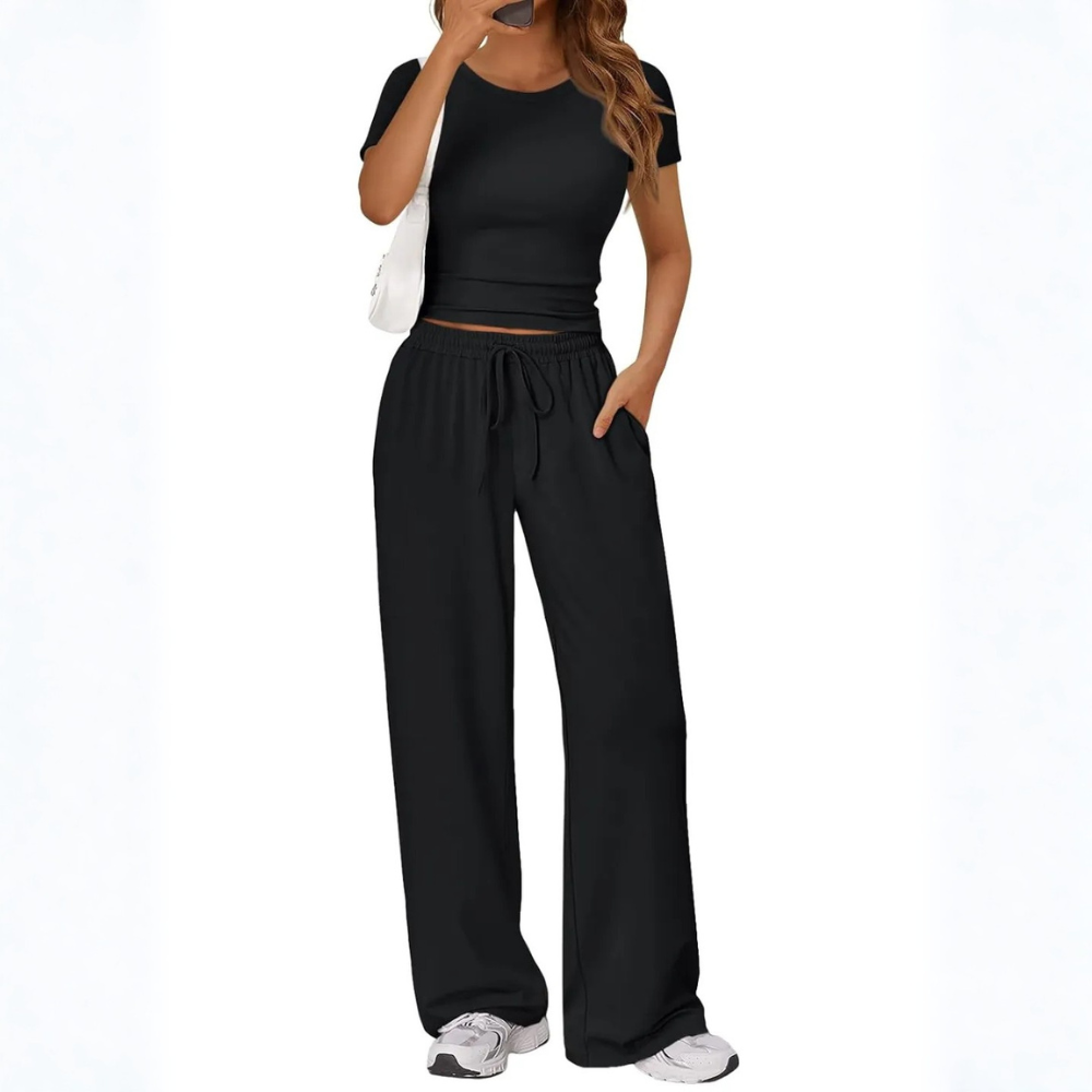 Womens Travel Sweat Set Two Piece Matching Lounge Outfit