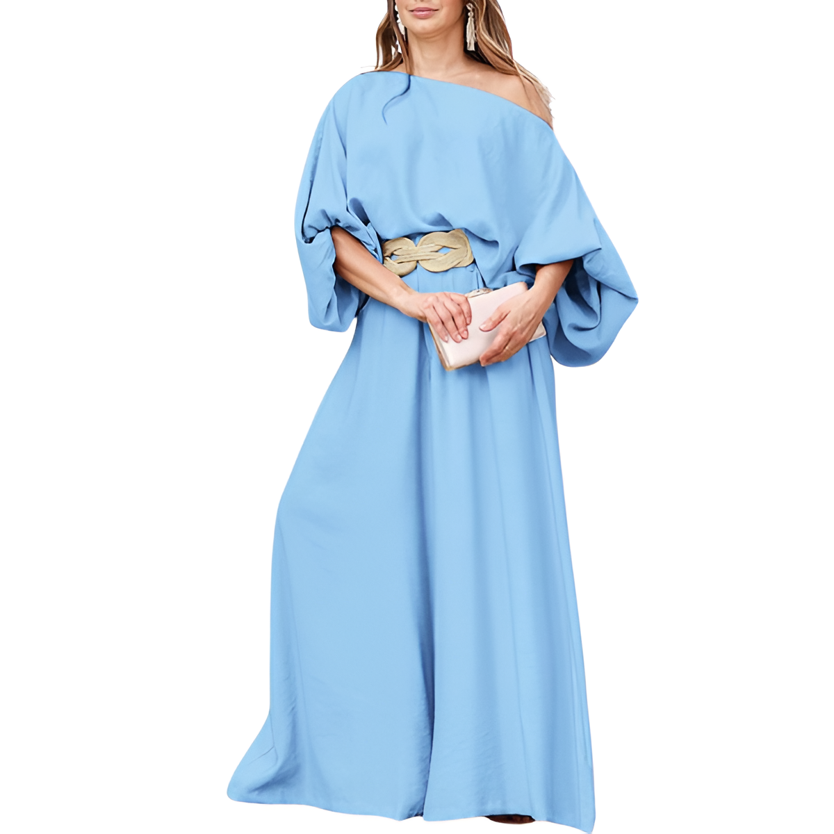 Two Piece Set With Flowy Pants And Top For Women