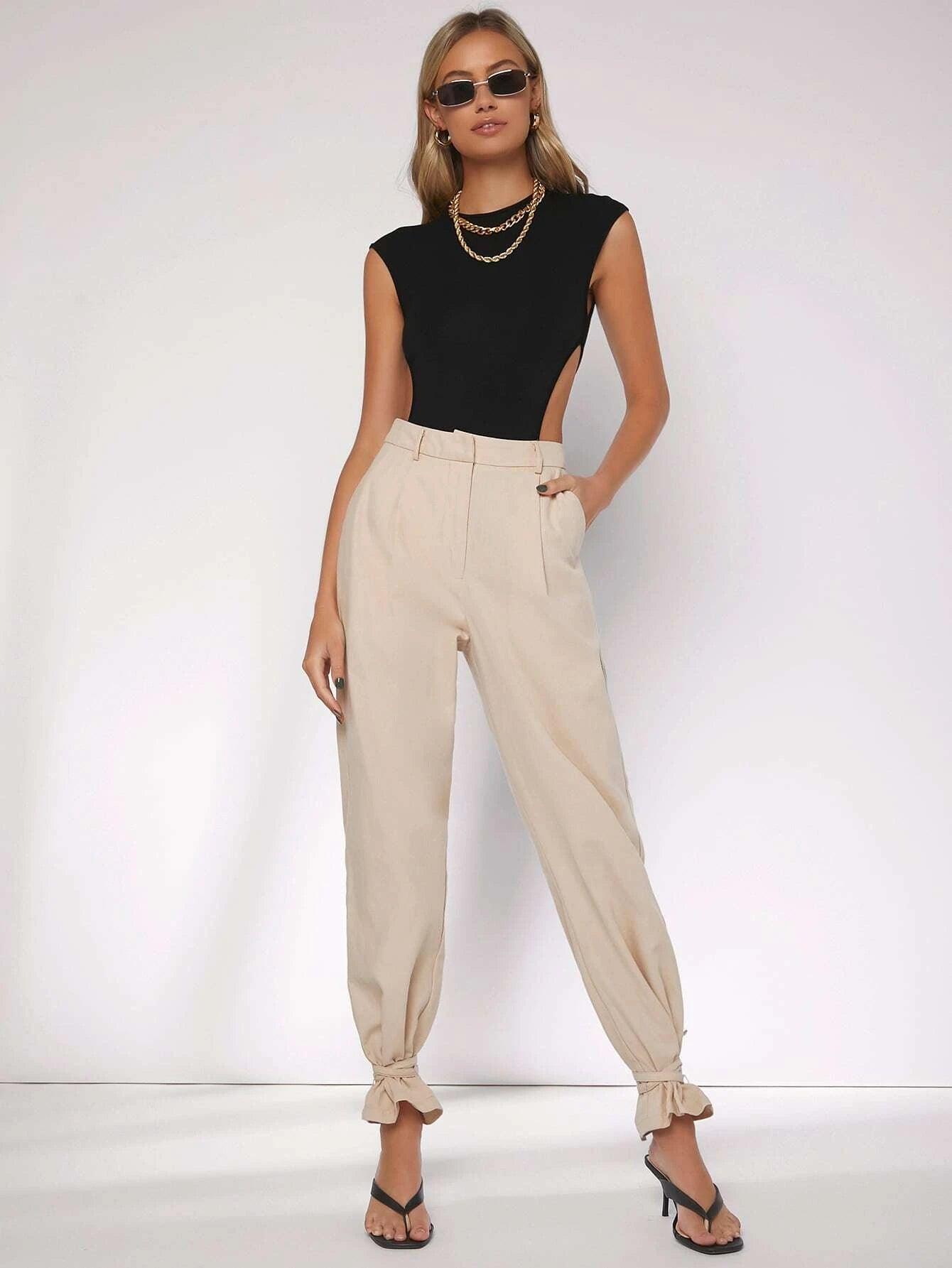 Solid Cut-out Skinny Bodysuit-Comfy Jumpsuits
