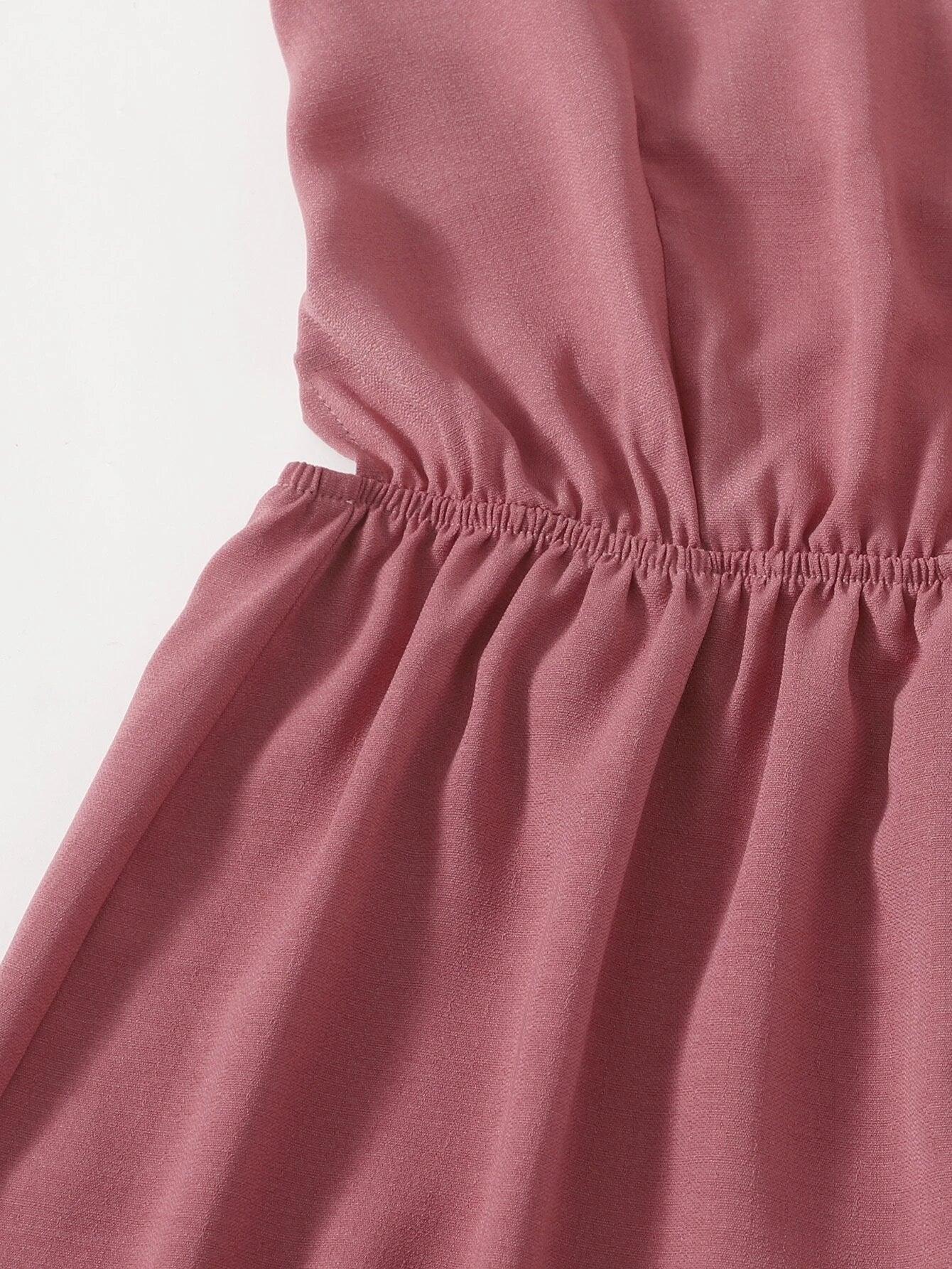 Criss Cross Backless Slip Romper-Comfy Jumpsuits