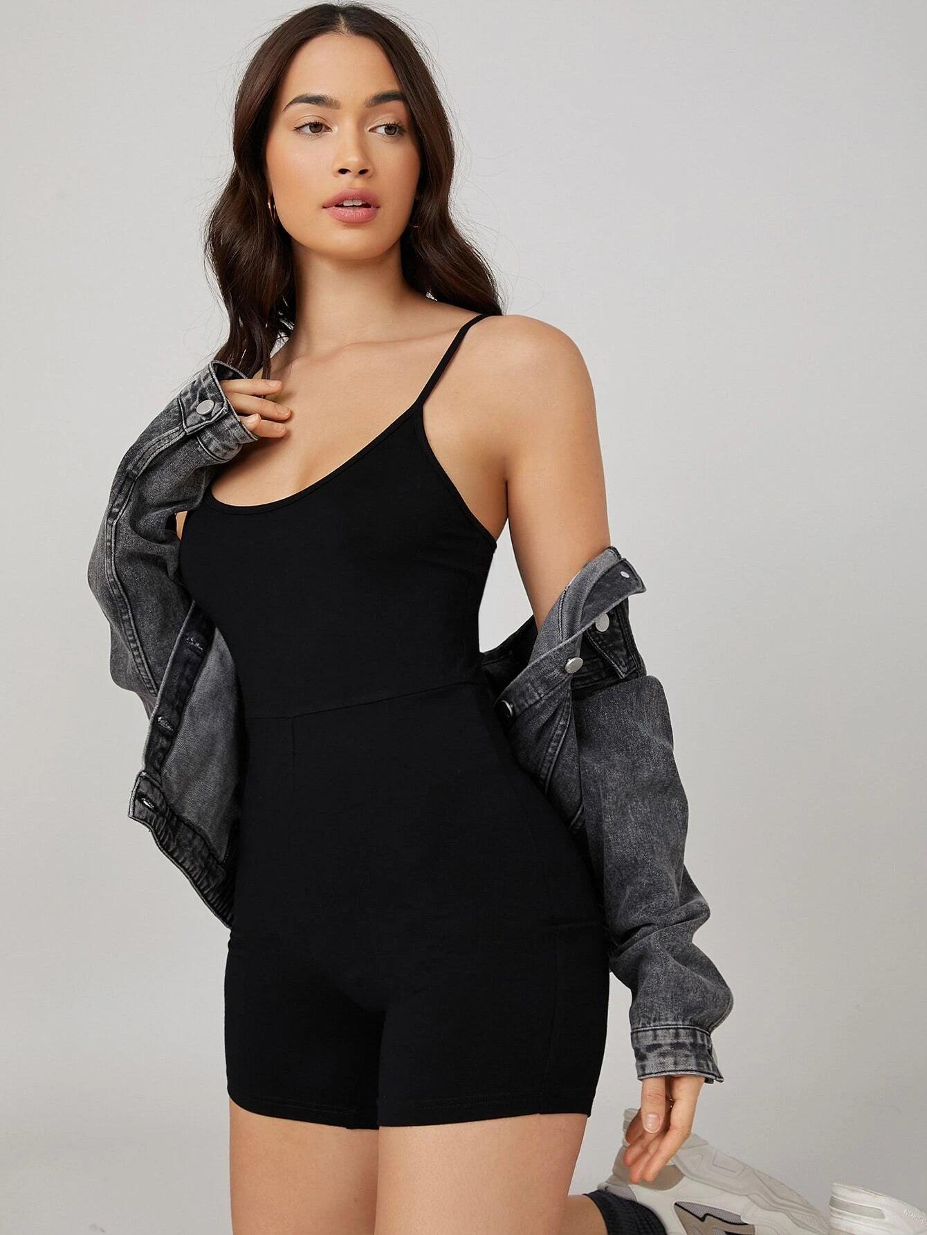 Sleeveless Fitted Unitard Romper-Comfy Jumpsuits