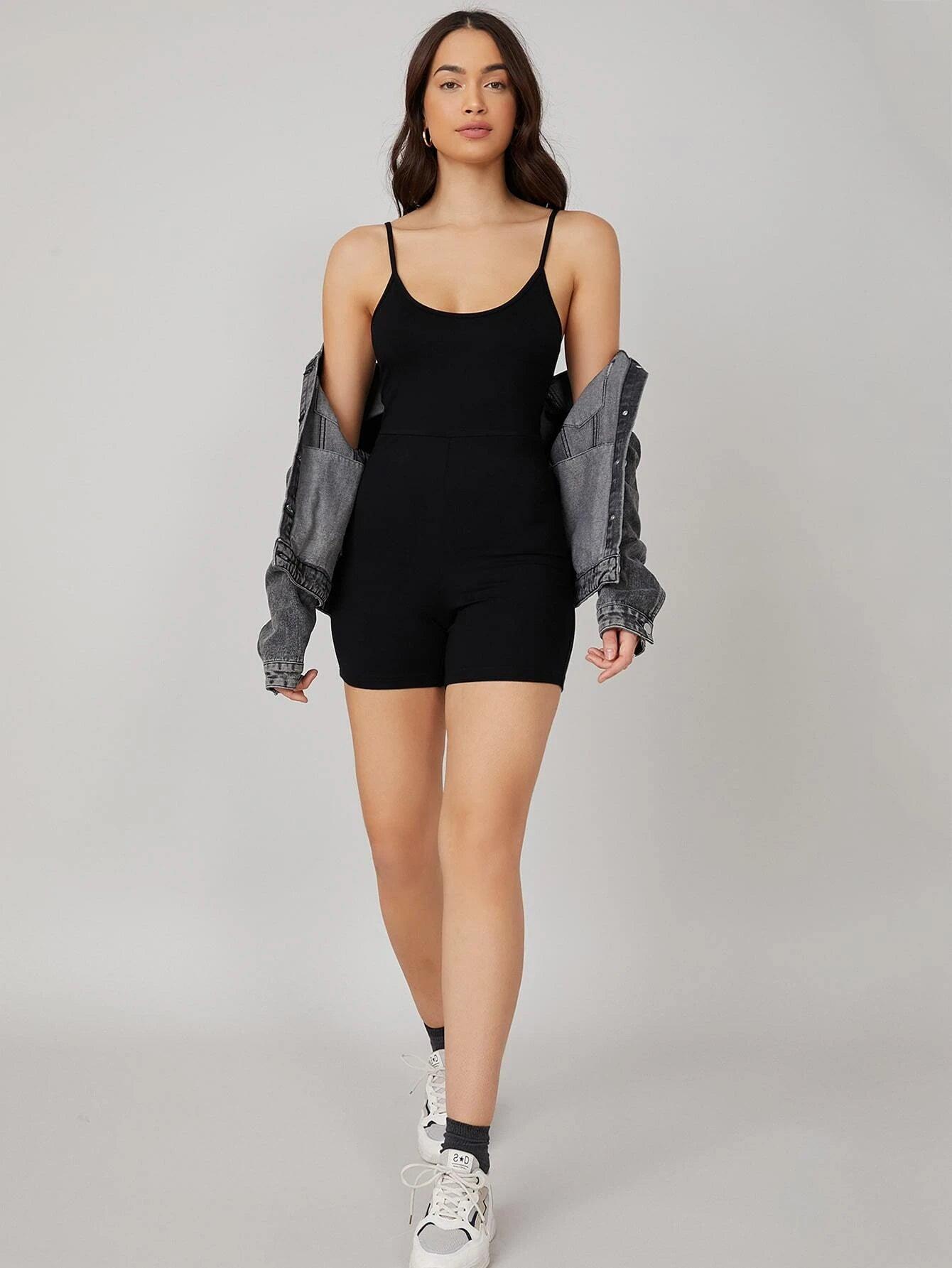 Sleeveless Fitted Unitard Romper-Comfy Jumpsuits