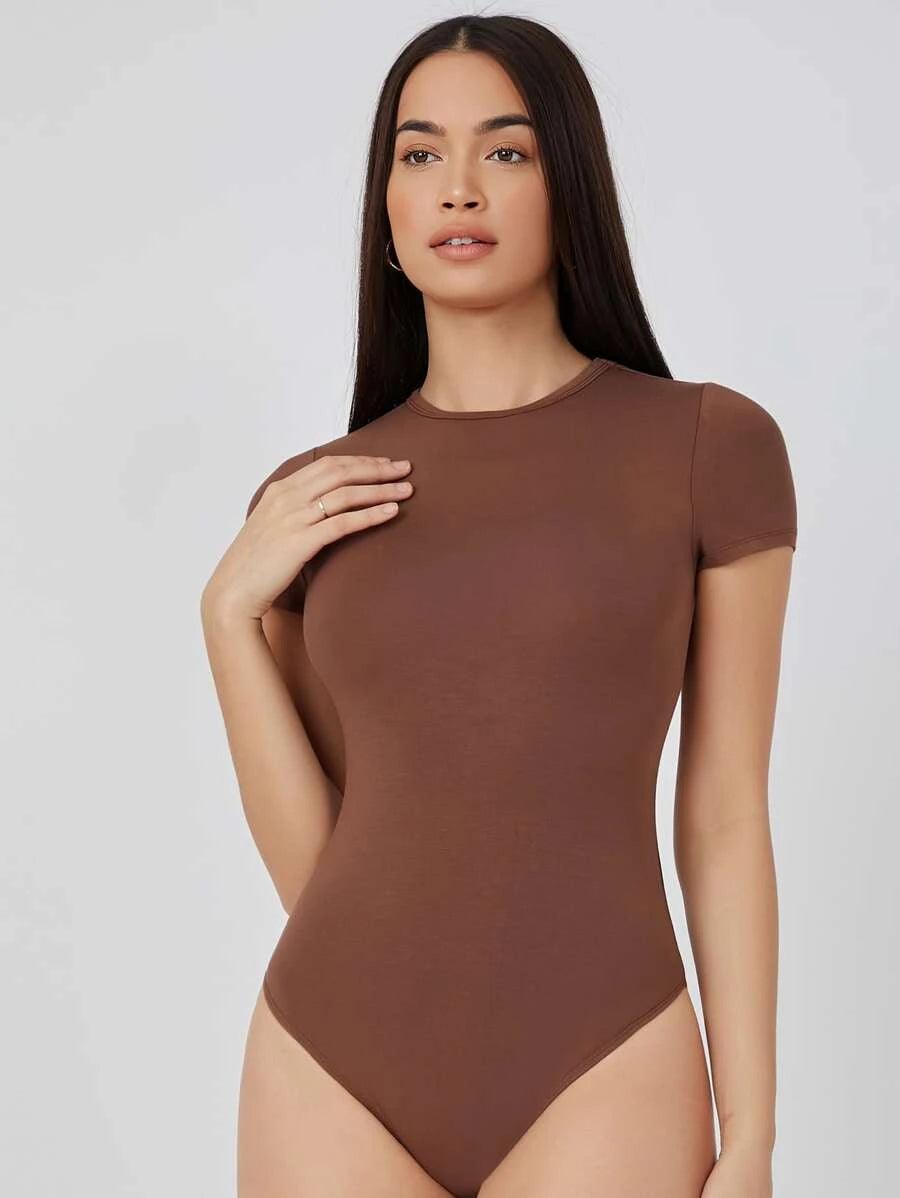Slim Tee Bodysuit-Comfy Jumpsuits
