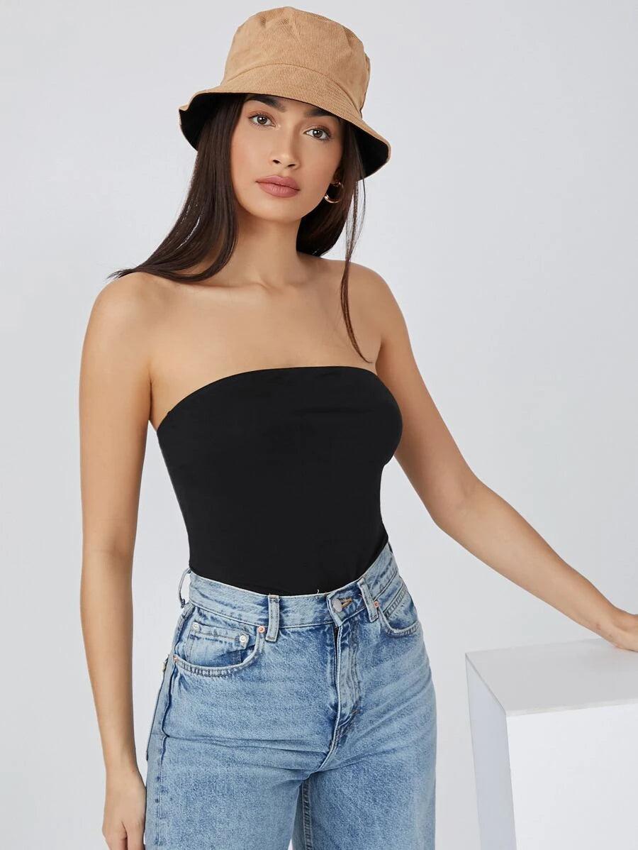 Skinny Tube Bodysuit-Comfy Jumpsuits