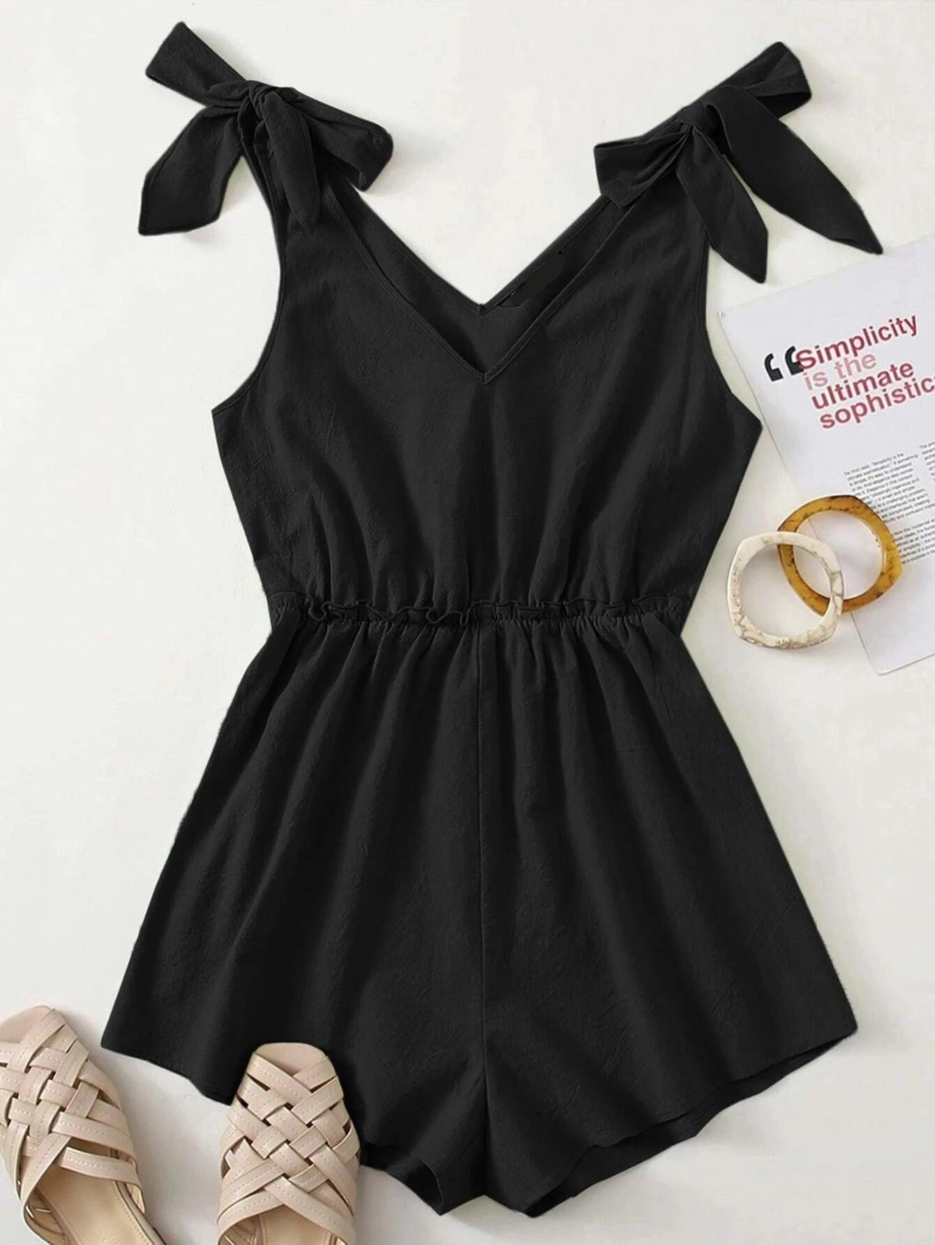 Regular Fit Sleeveless Romper-Comfy Jumpsuits