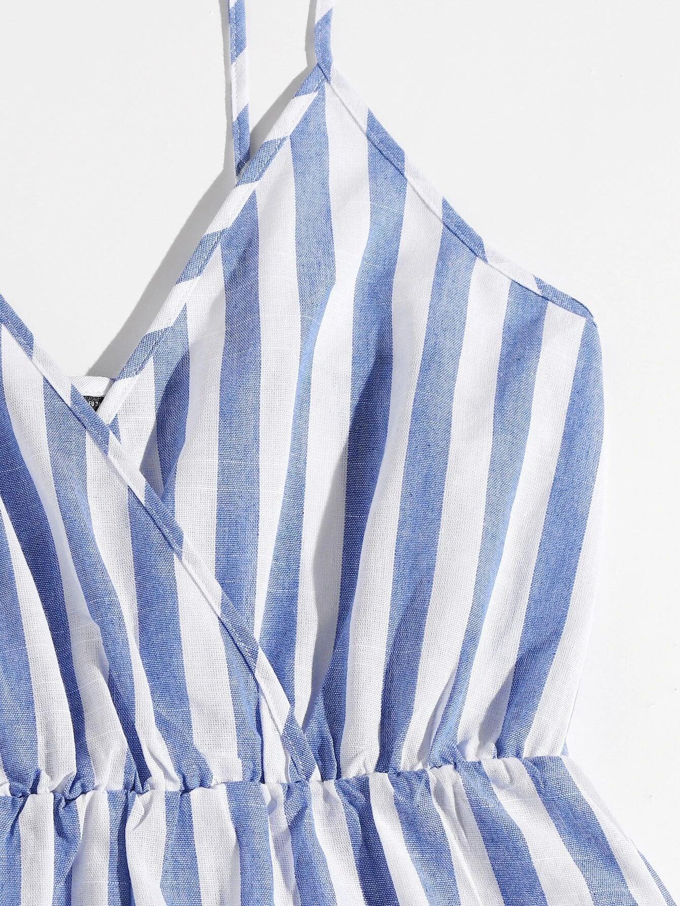 Striped Cami Romper-Comfy Jumpsuits