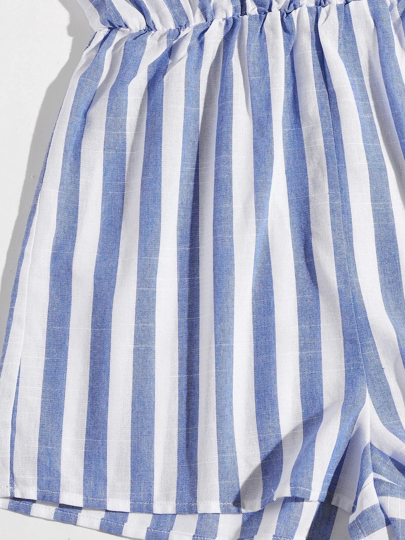 Striped Cami Romper-Comfy Jumpsuits