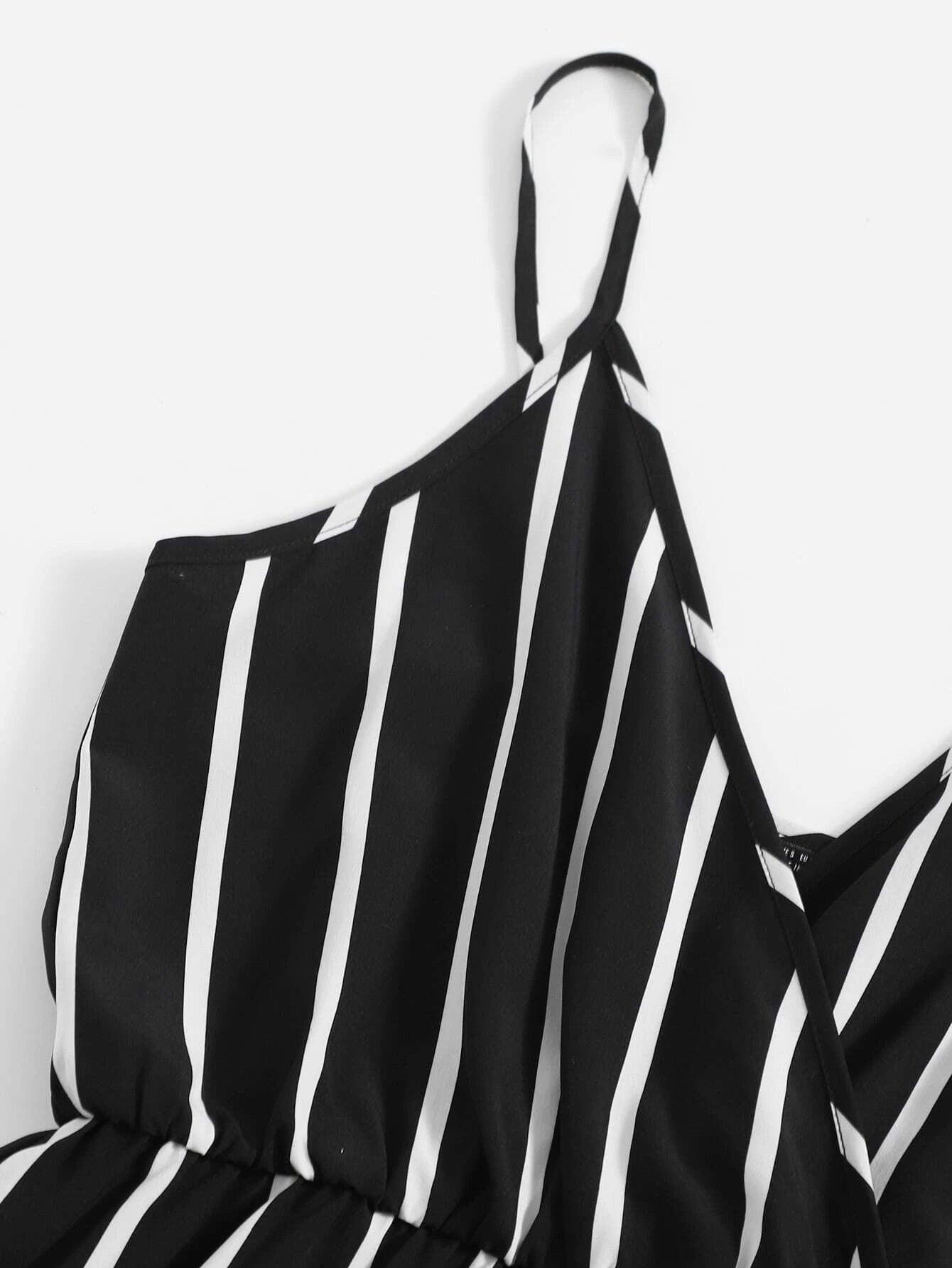 Striped Cami Romper-Comfy Jumpsuits