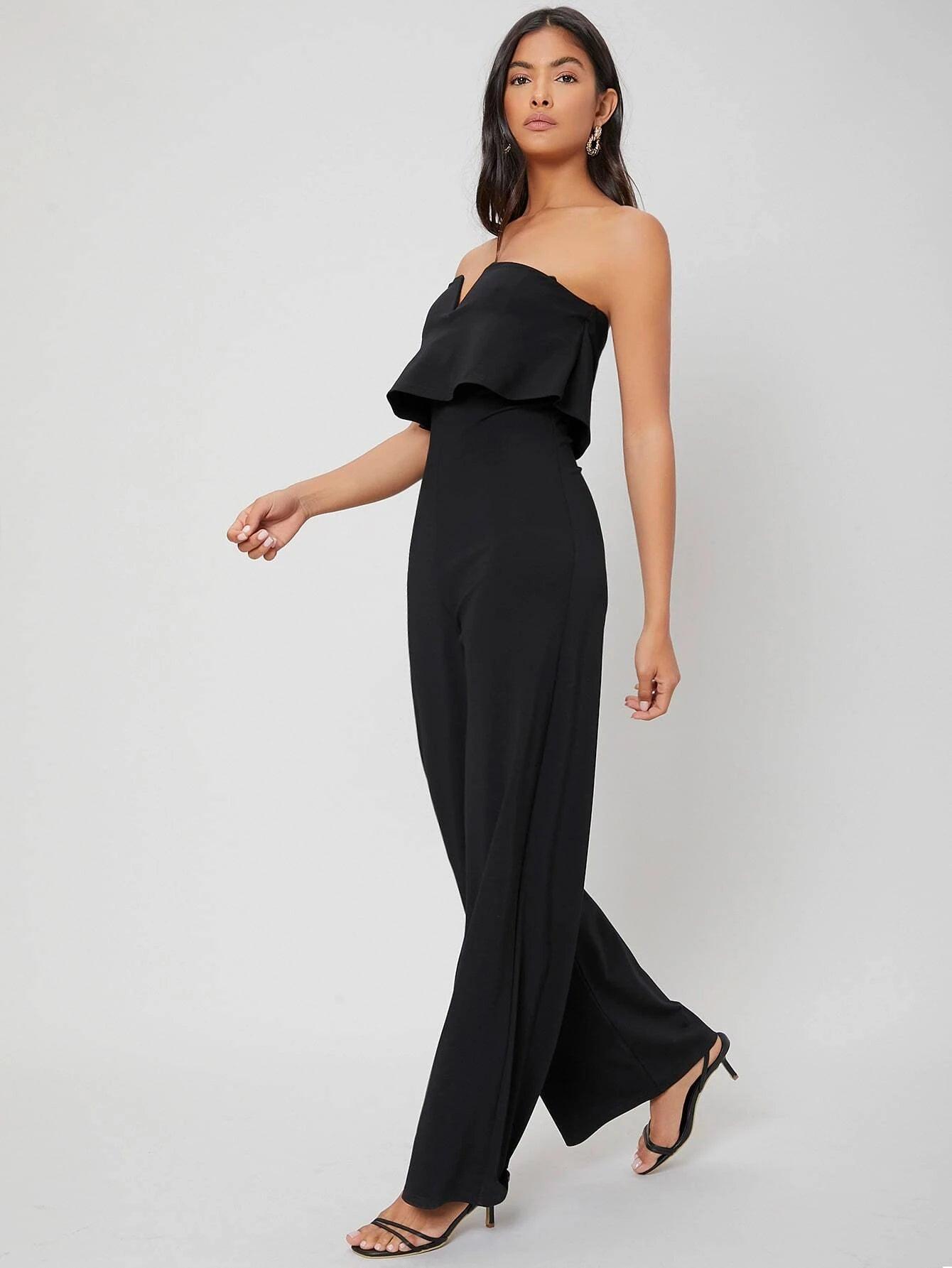Viscose V-bar Jumpsuit-Comfy Jumpsuits