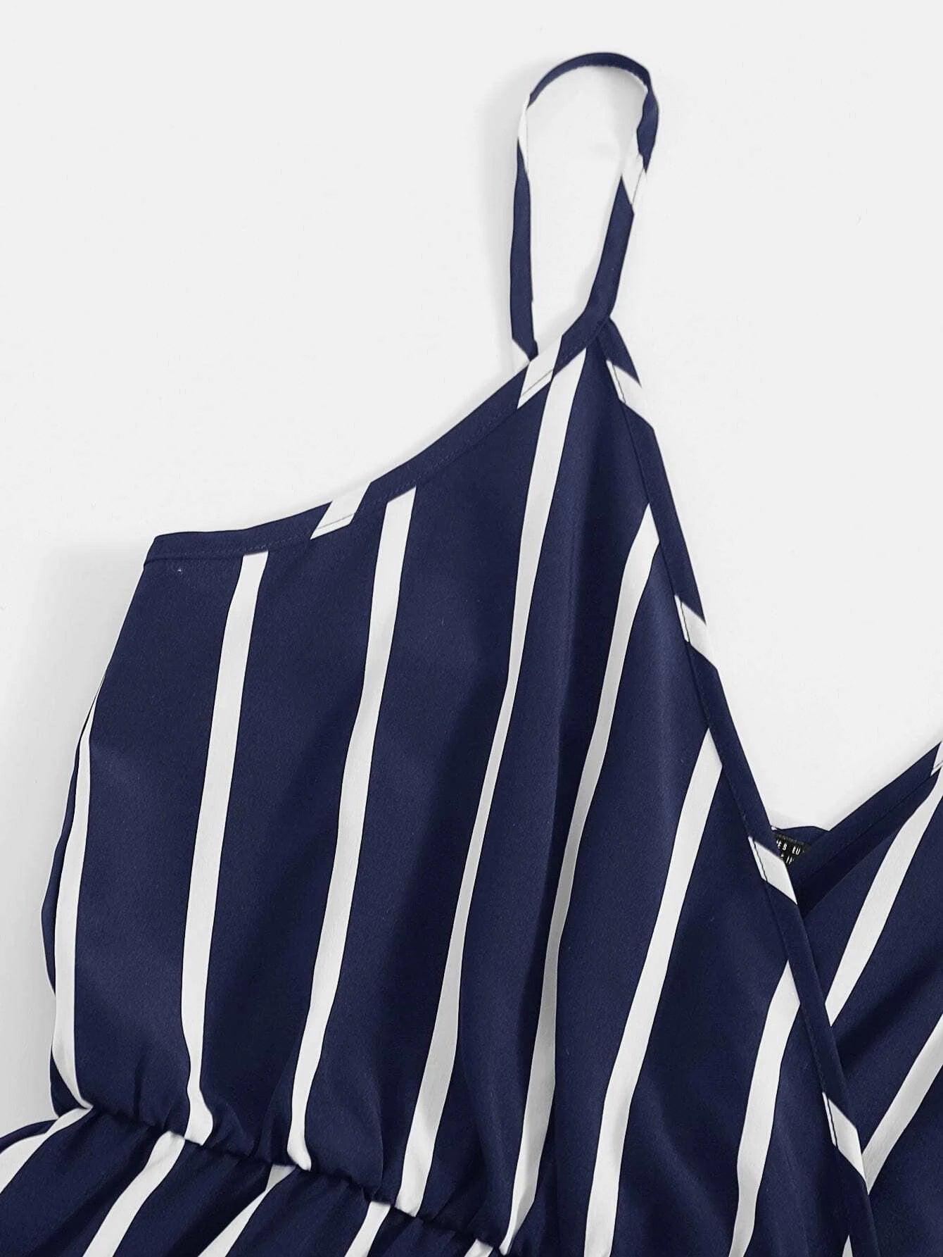 Striped Cami Romper-Comfy Jumpsuits