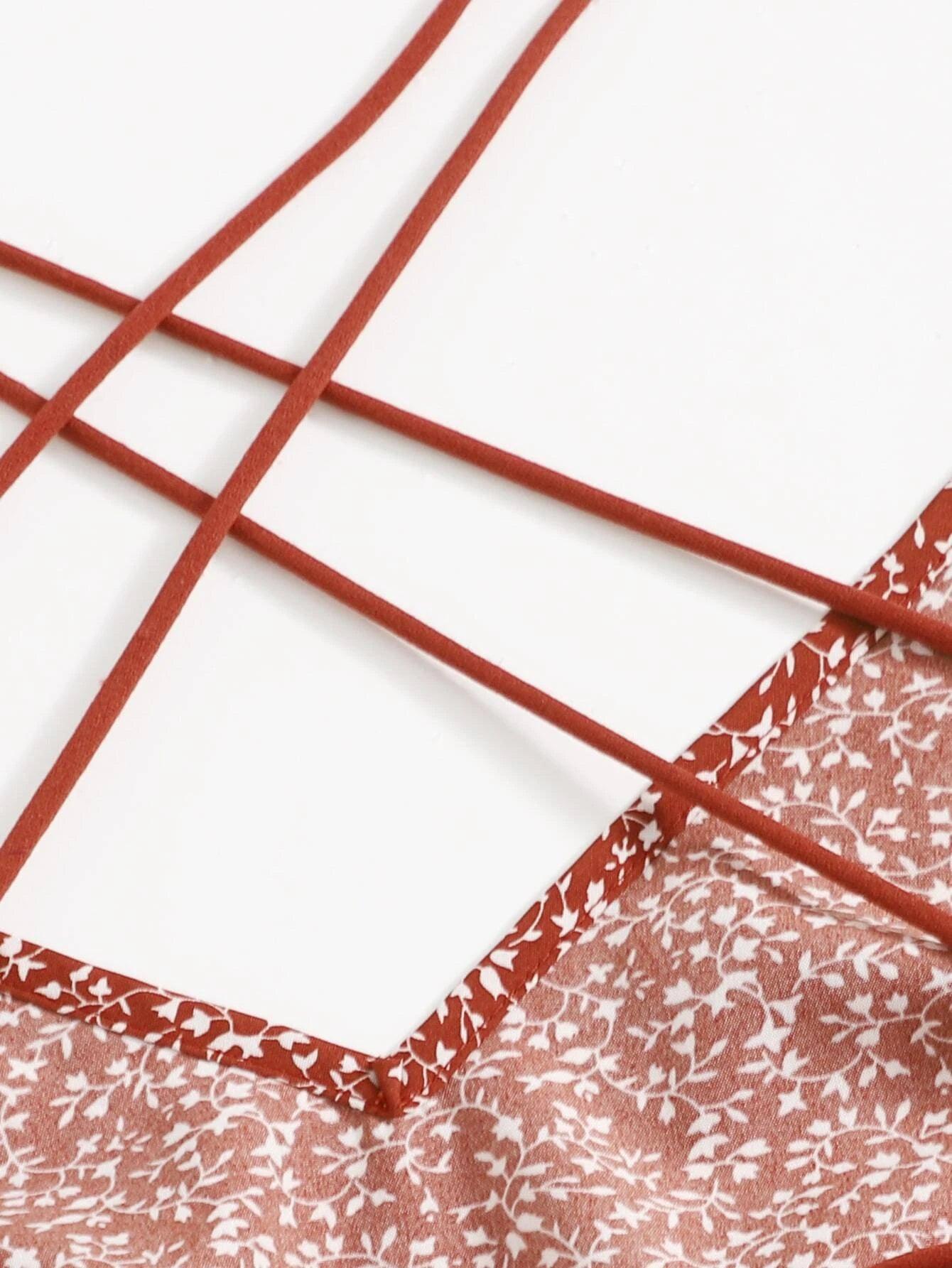 Allover Print Crisscross Back Slip Romper-Comfy Jumpsuits