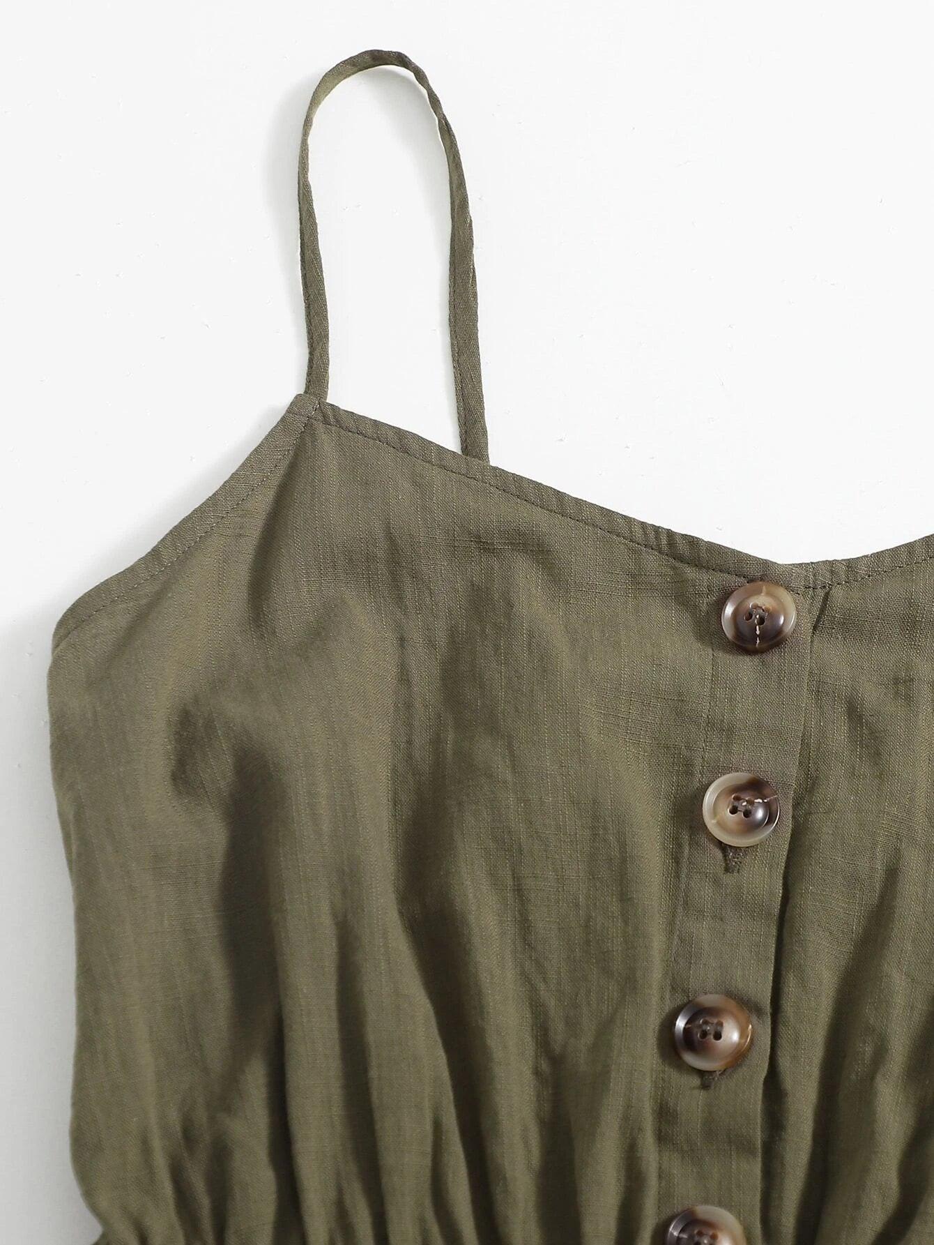 Single Colored Cami Romper-Comfy Jumpsuits