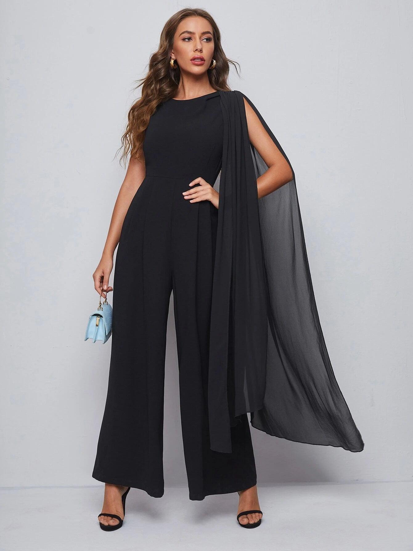Long Sleeve Wide Leg Jumpsuit-Comfy Jumpsuits