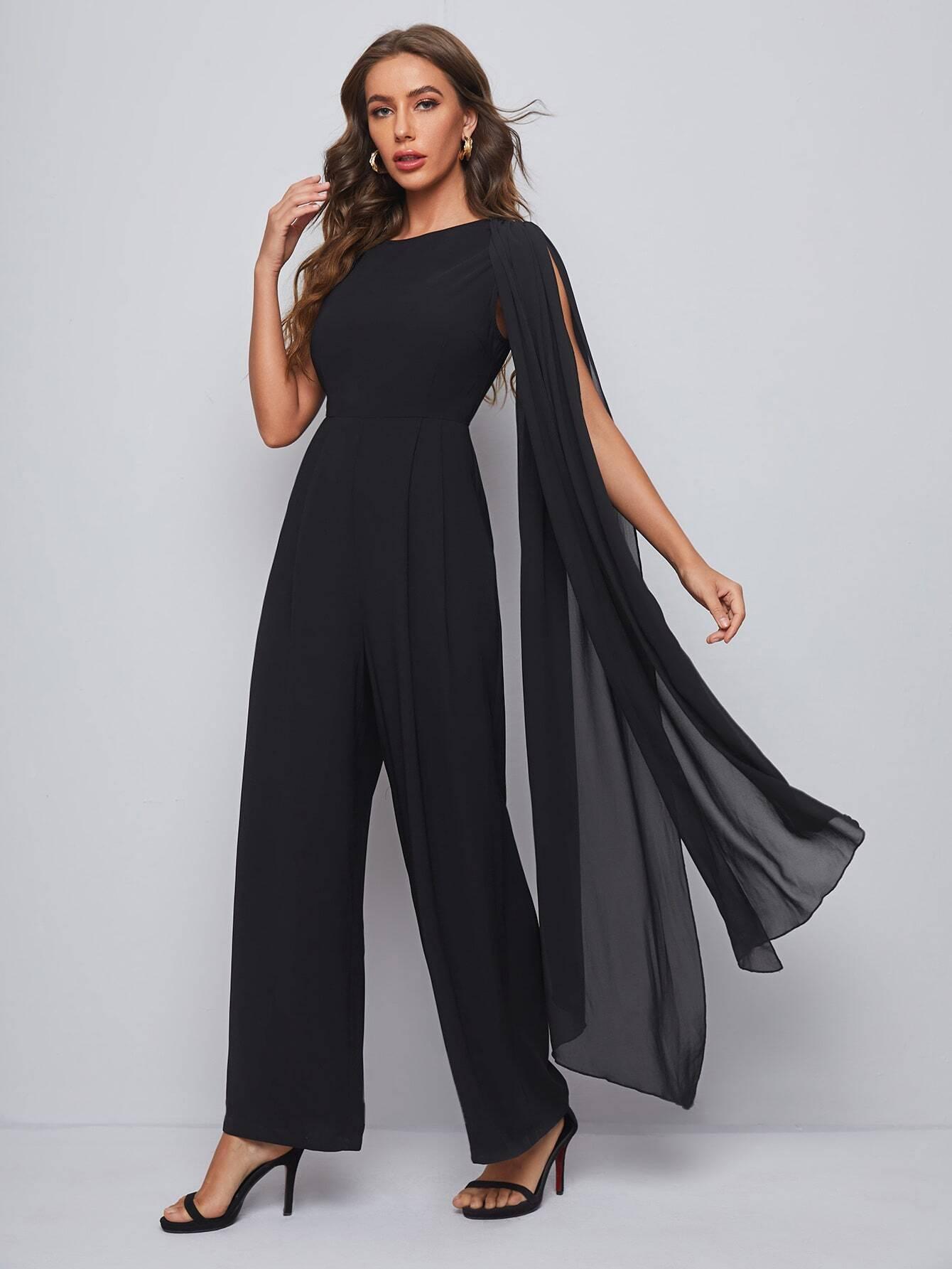 Long Sleeve Wide Leg Jumpsuit-Comfy Jumpsuits