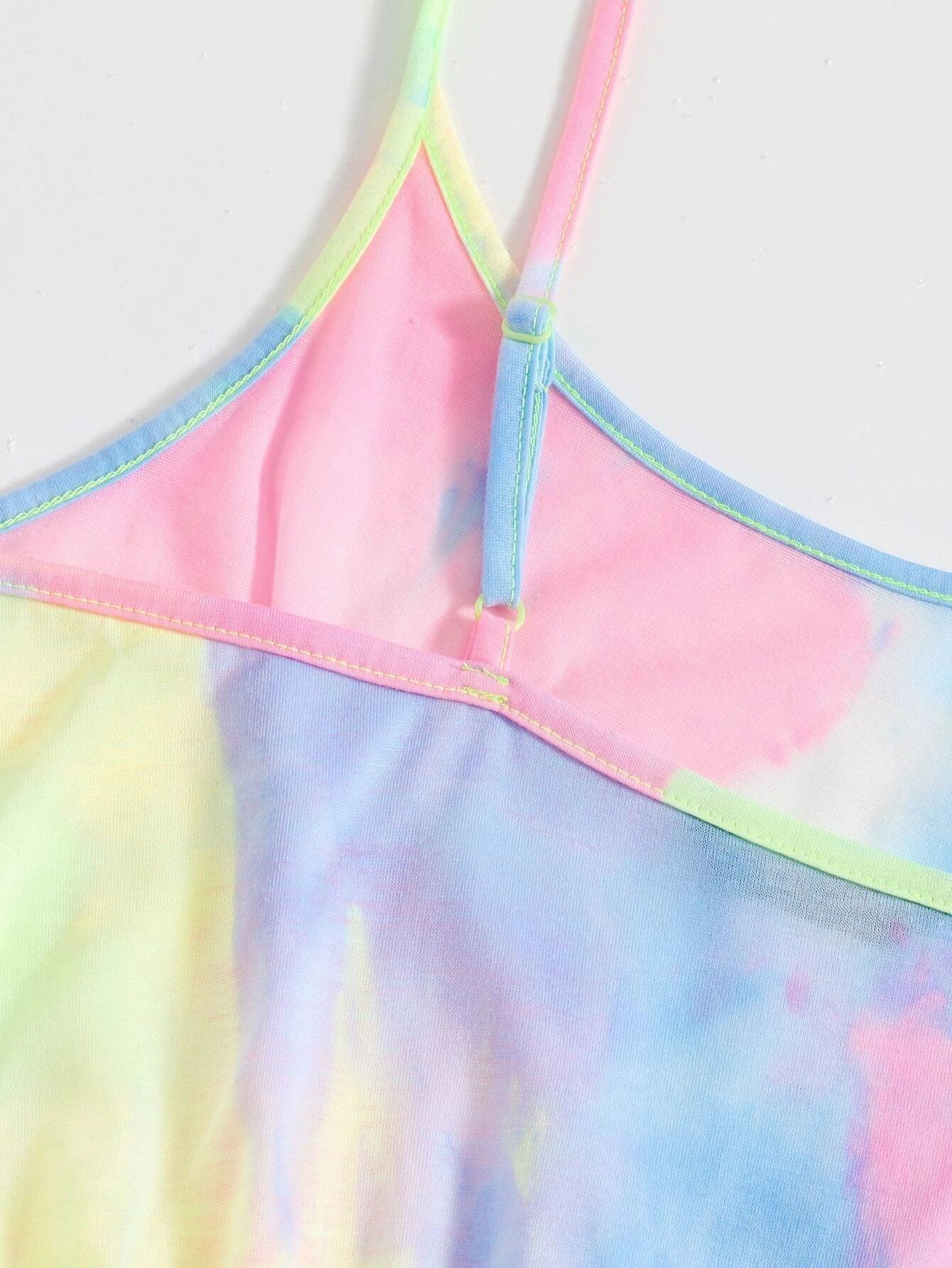 Tie Dye Cami Romper-Comfy Jumpsuits