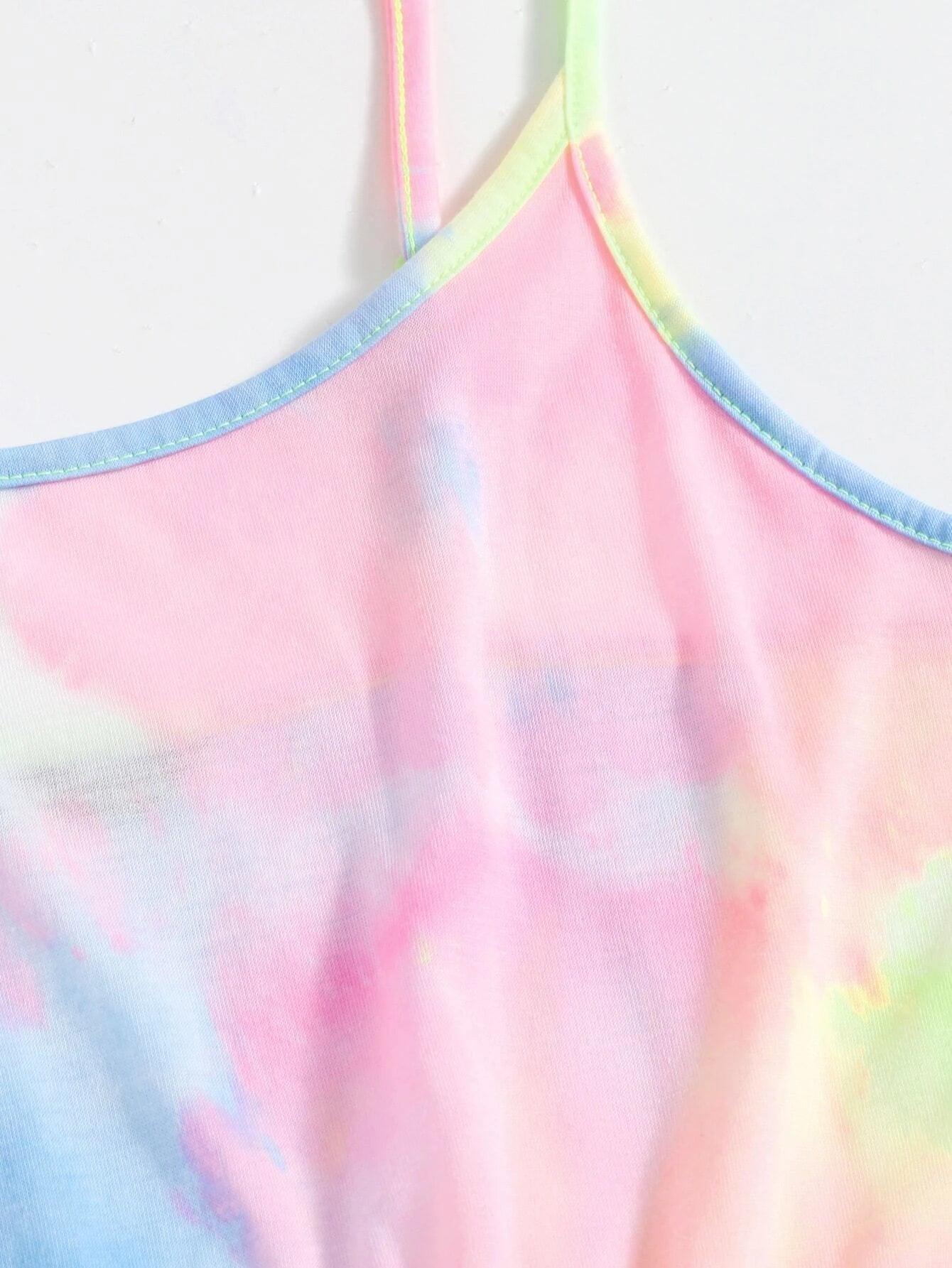 Tie Dye Cami Romper-Comfy Jumpsuits