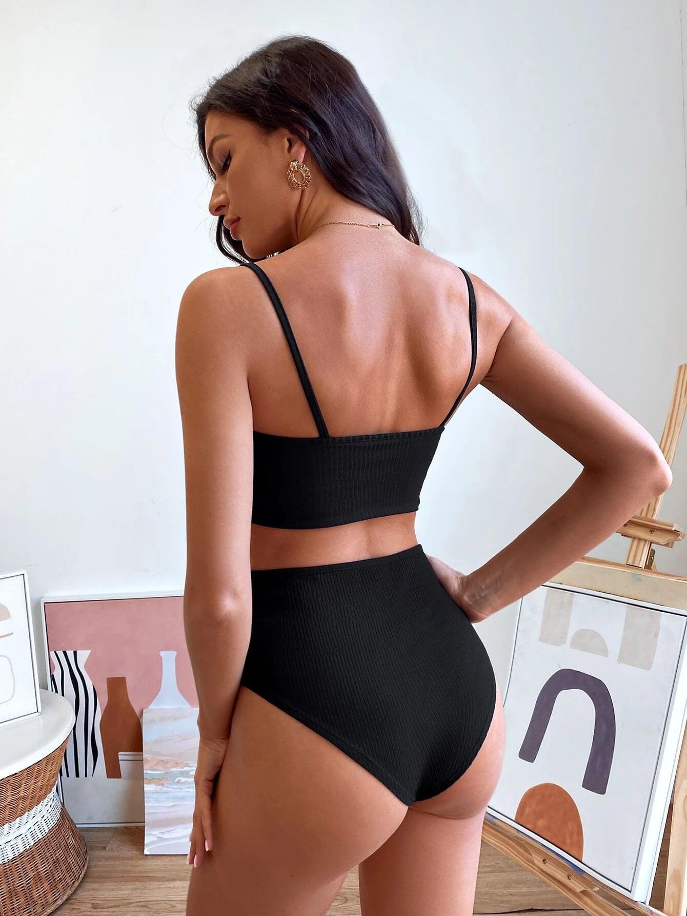 Ruched Cut Out Cami Bodysuit-Comfy Jumpsuits