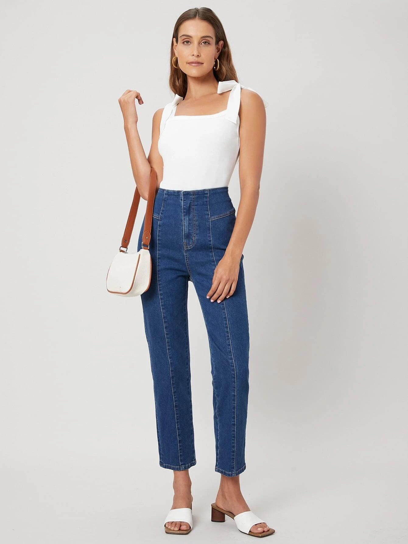 Sleeveless Cami White Bodysuit-Comfy Jumpsuits