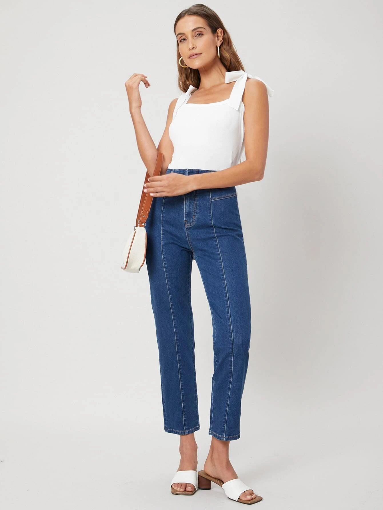 Sleeveless Cami White Bodysuit-Comfy Jumpsuits