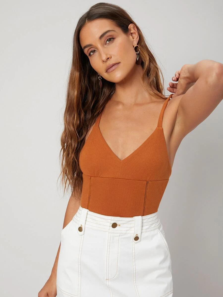 Slim Cami Bodysuit-Comfy Jumpsuits
