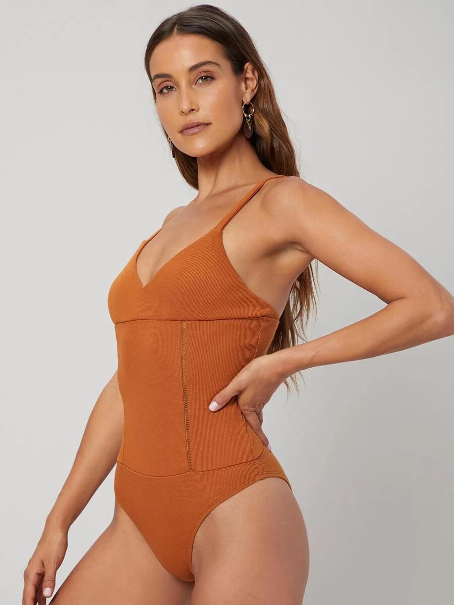 Slim Cami Bodysuit-Comfy Jumpsuits
