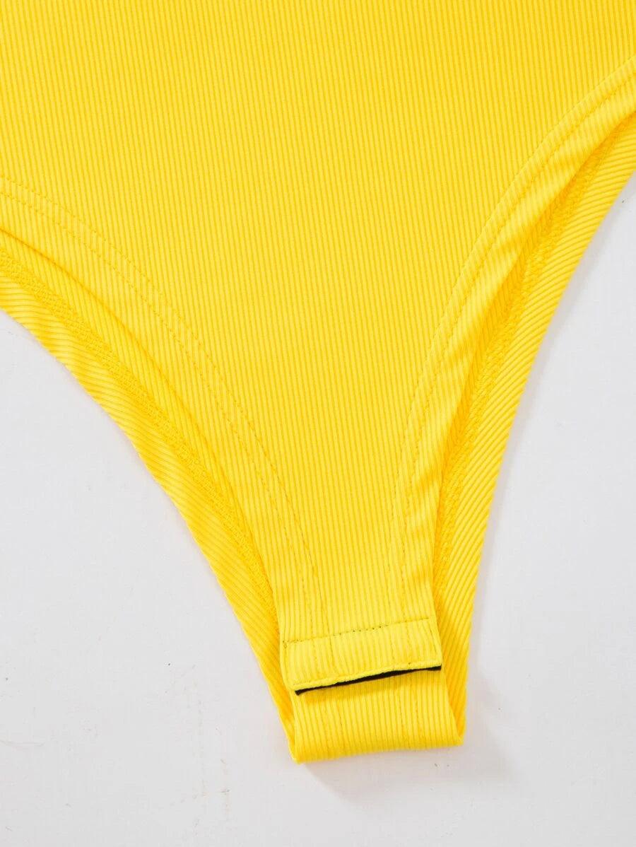 Solid Mock Neck Slim Fit Bodysuit