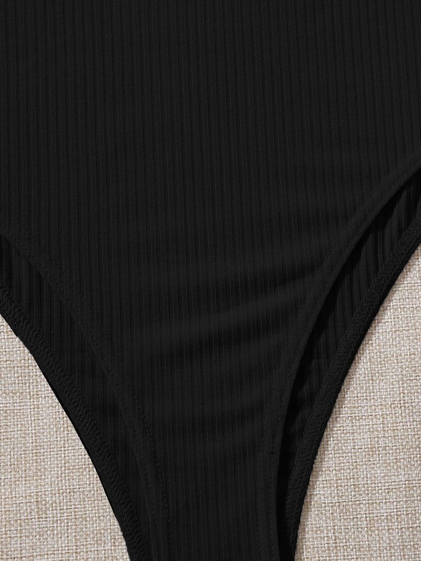 Ribbed Halter Bodysuit-Comfy Jumpsuits