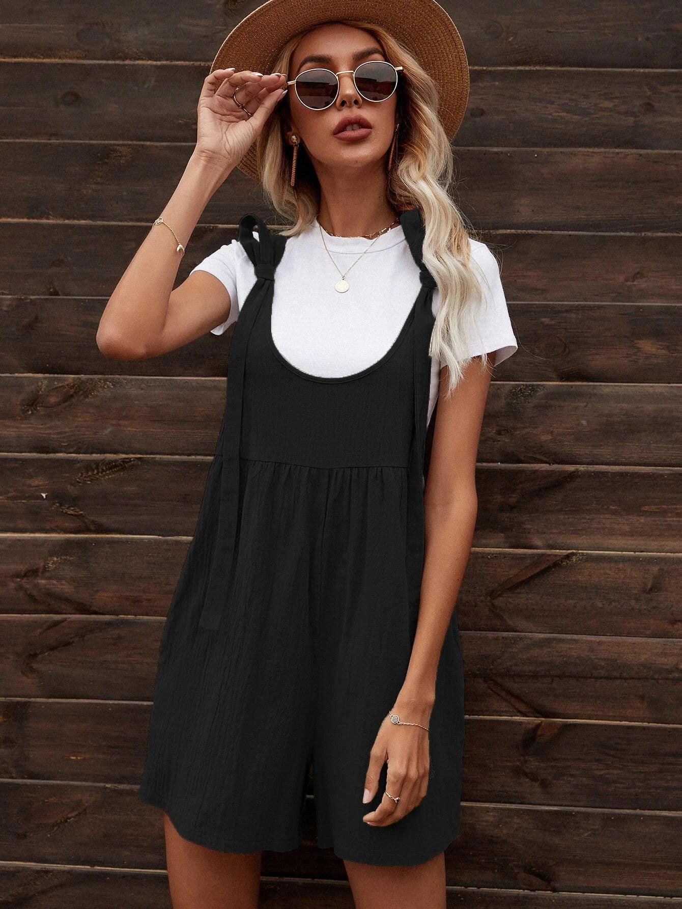 Dual Pocket Overall Romper-Comfy Jumpsuits