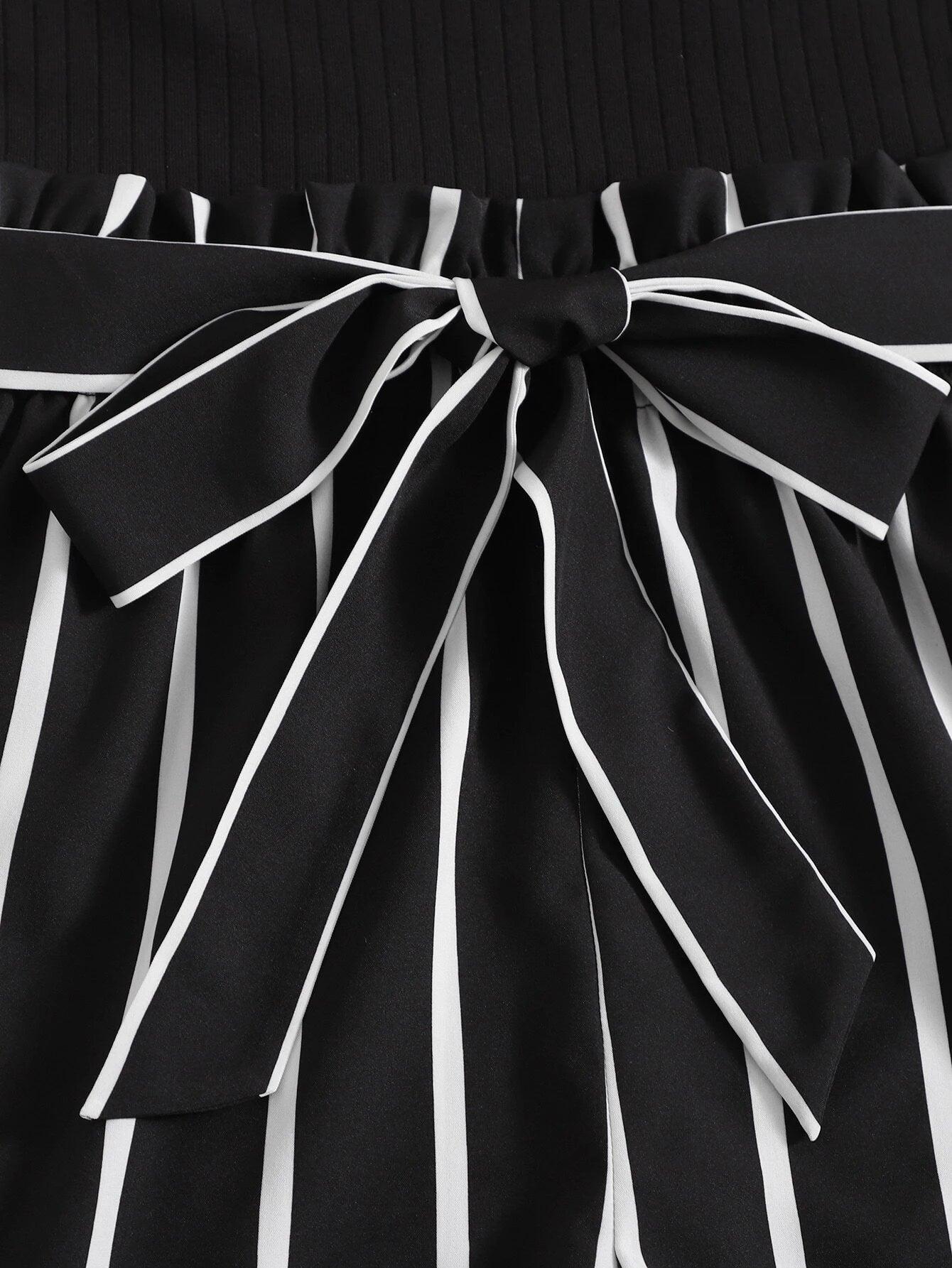 Striped Notched Neck Belted Tank Romper-Comfy Jumpsuits