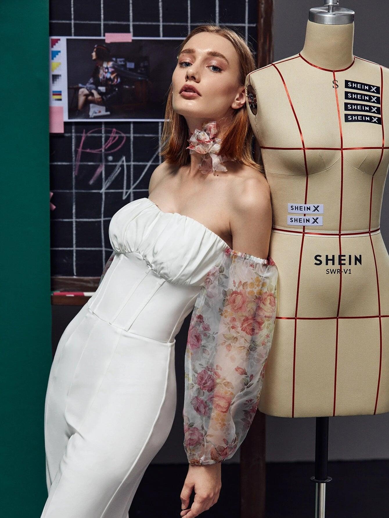 Off-Shoulder Bishop Sleeve Jumpsuit-Comfy Jumpsuits