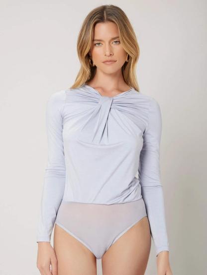 Long Sleeve Elegant Slim Fit Bodysuit-Comfy Jumpsuits