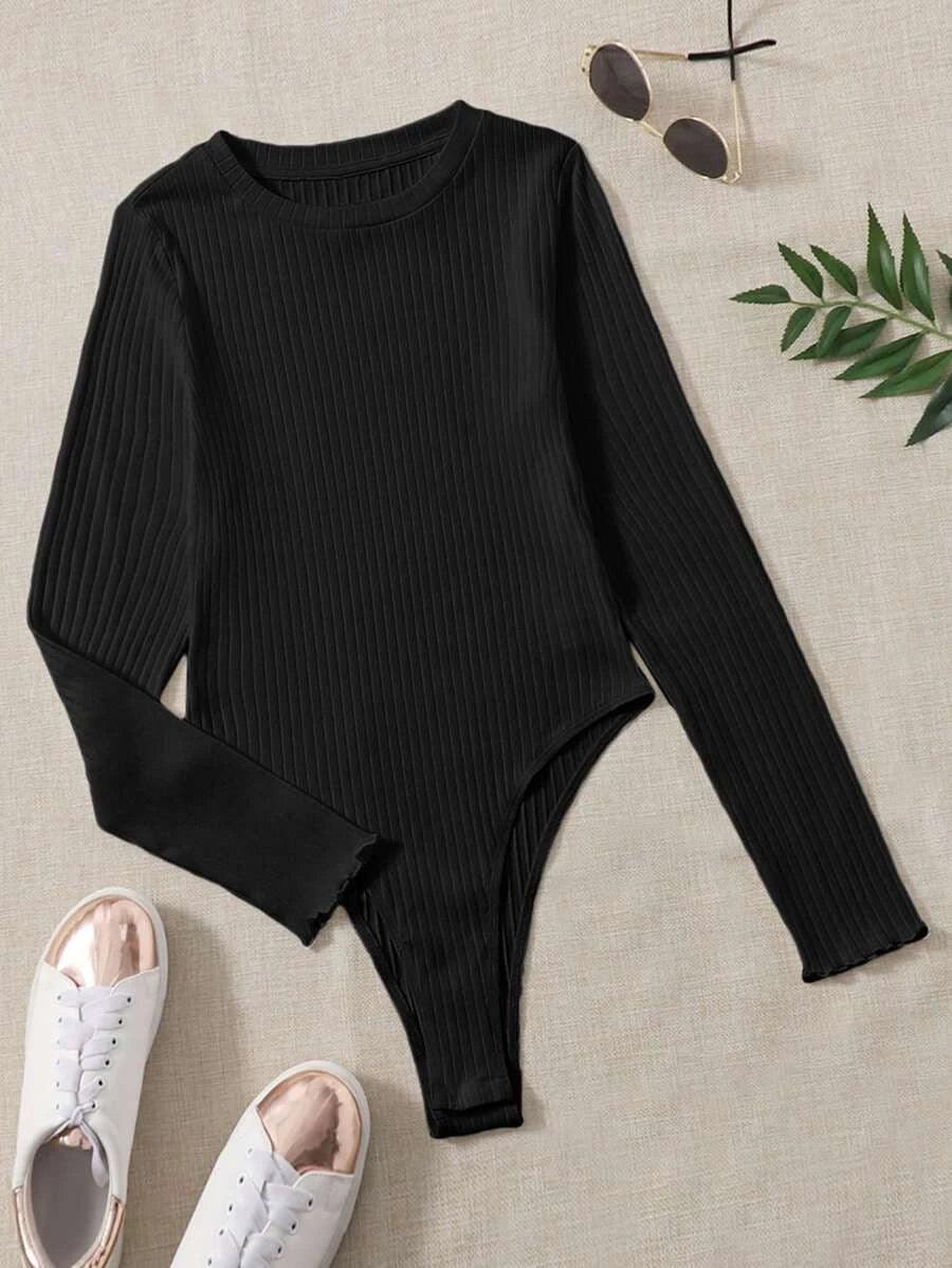 Unity Rib-knit Bodysuit-Comfy Jumpsuits